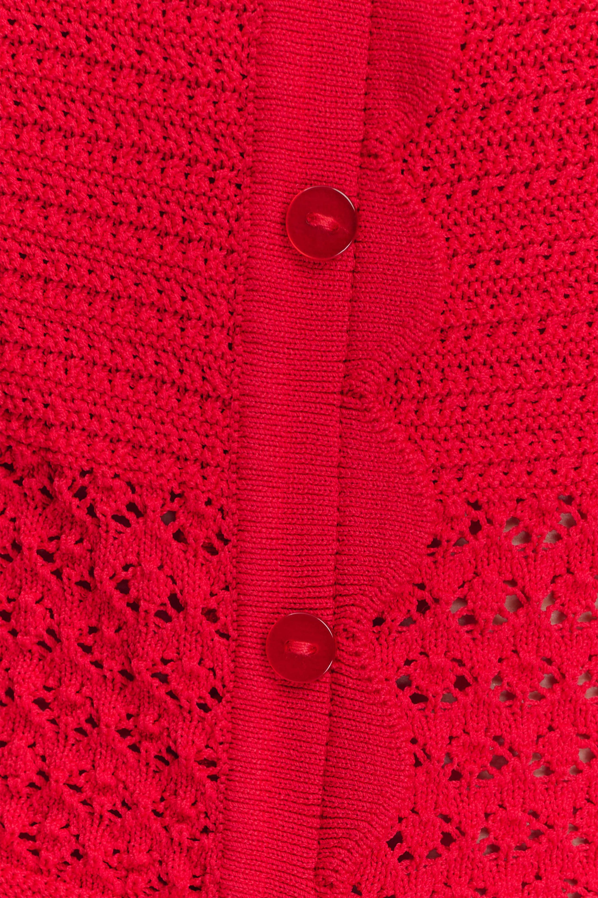 Madeline Scallop Knit Top - Red #7