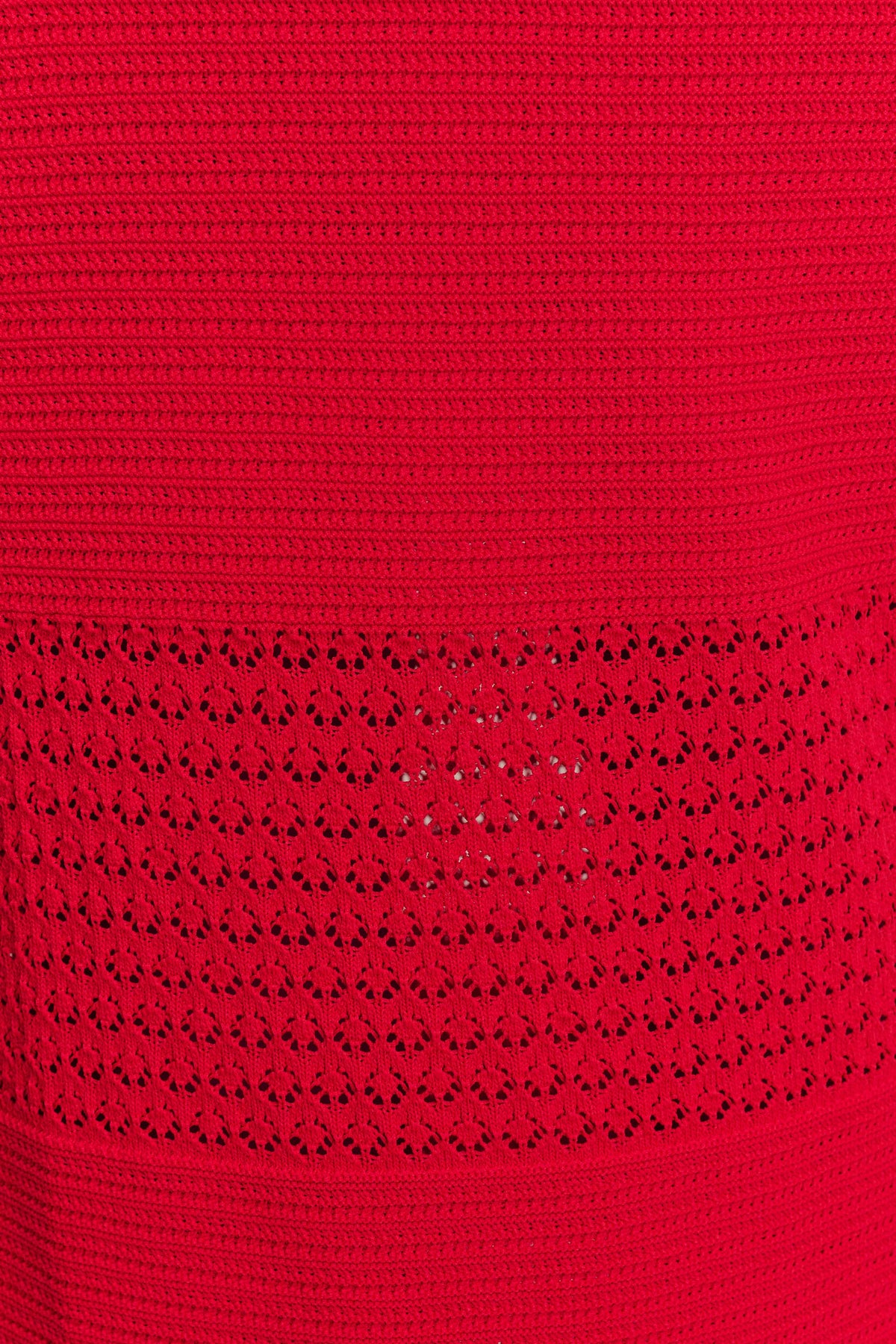 Madeline Scallop Knit Midi Skirt - Red #5