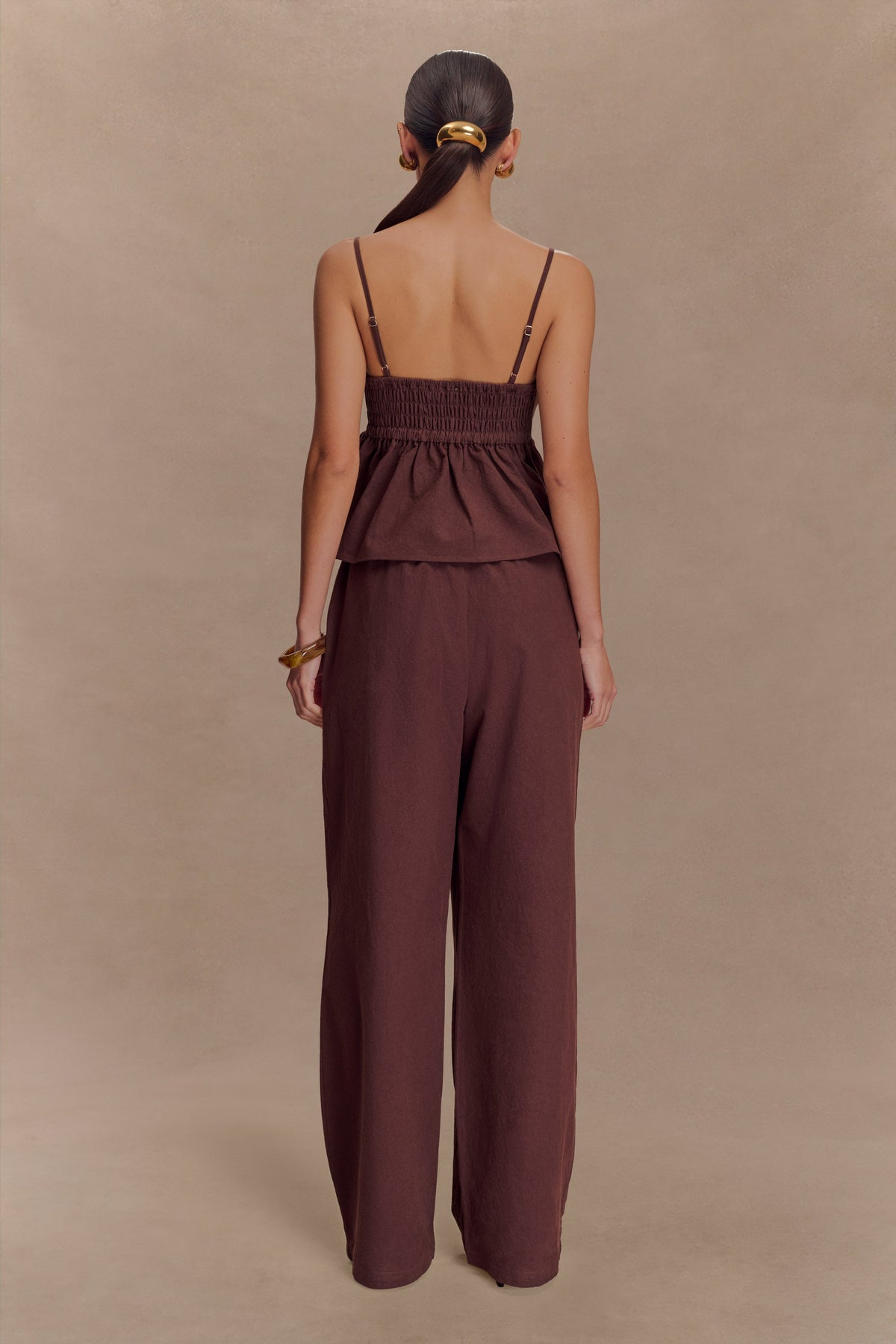 Janayia Cotton Beaded Top - Dark Espresso #5