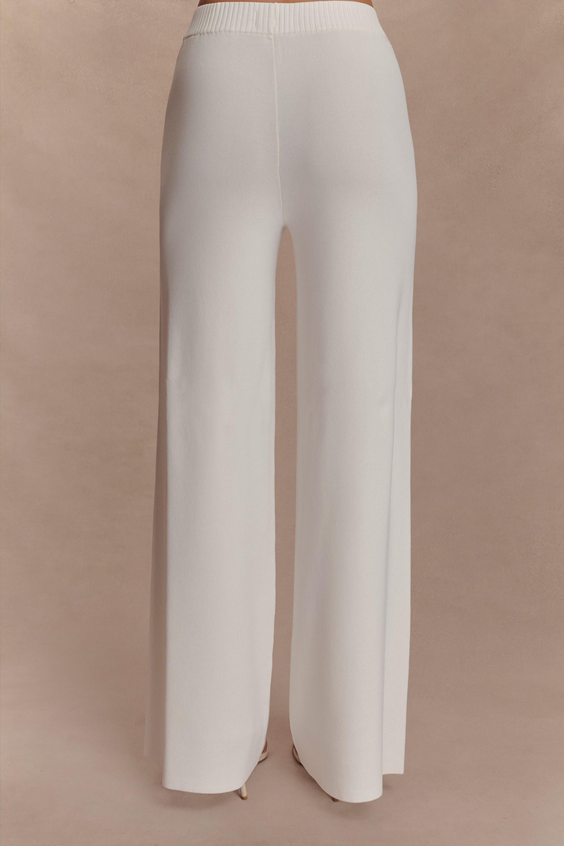 Fabiana Wide Leg Knit Pant - White #2