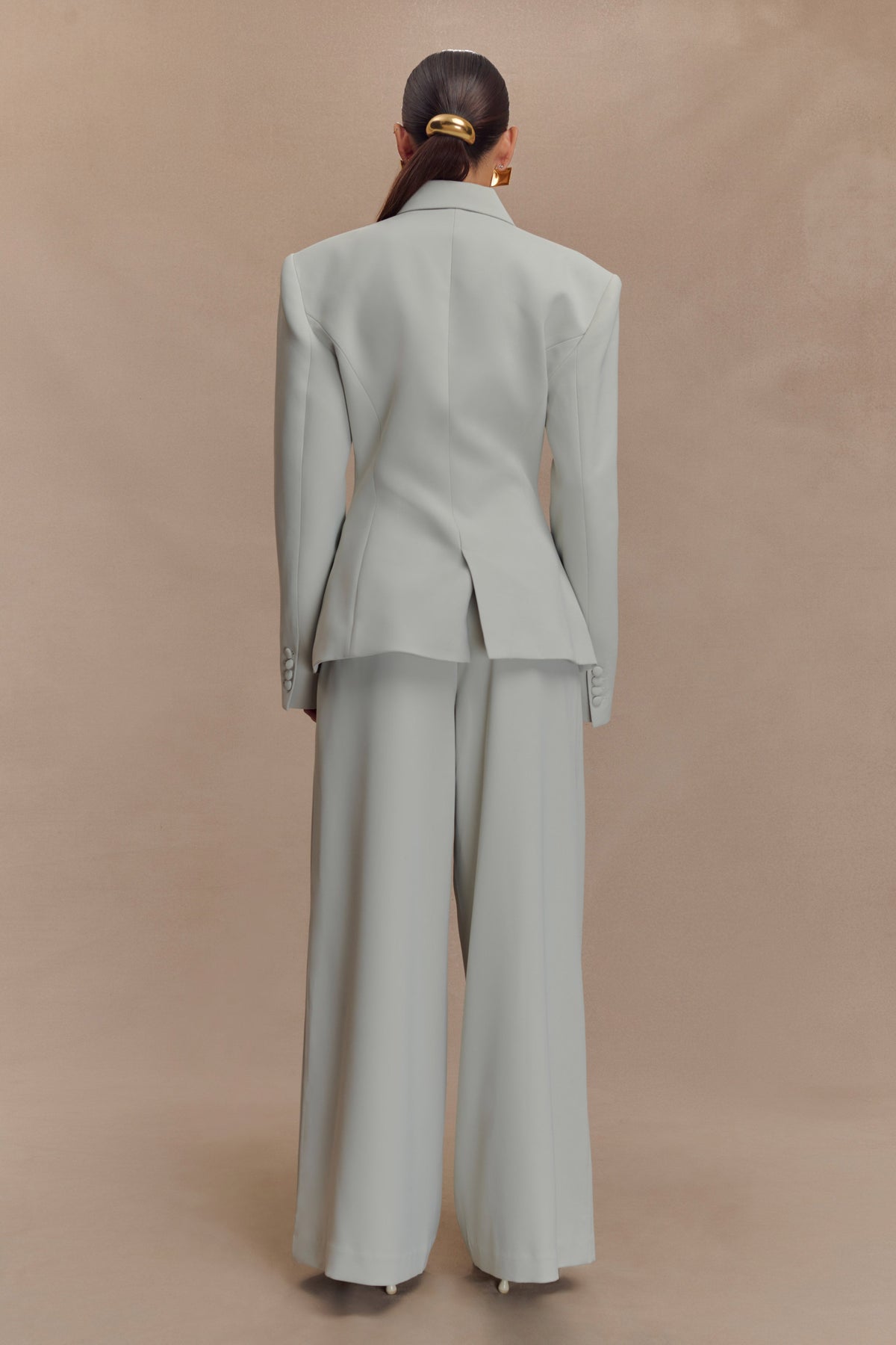 Jameson Cinched Suiting Blazer - Light Sage
