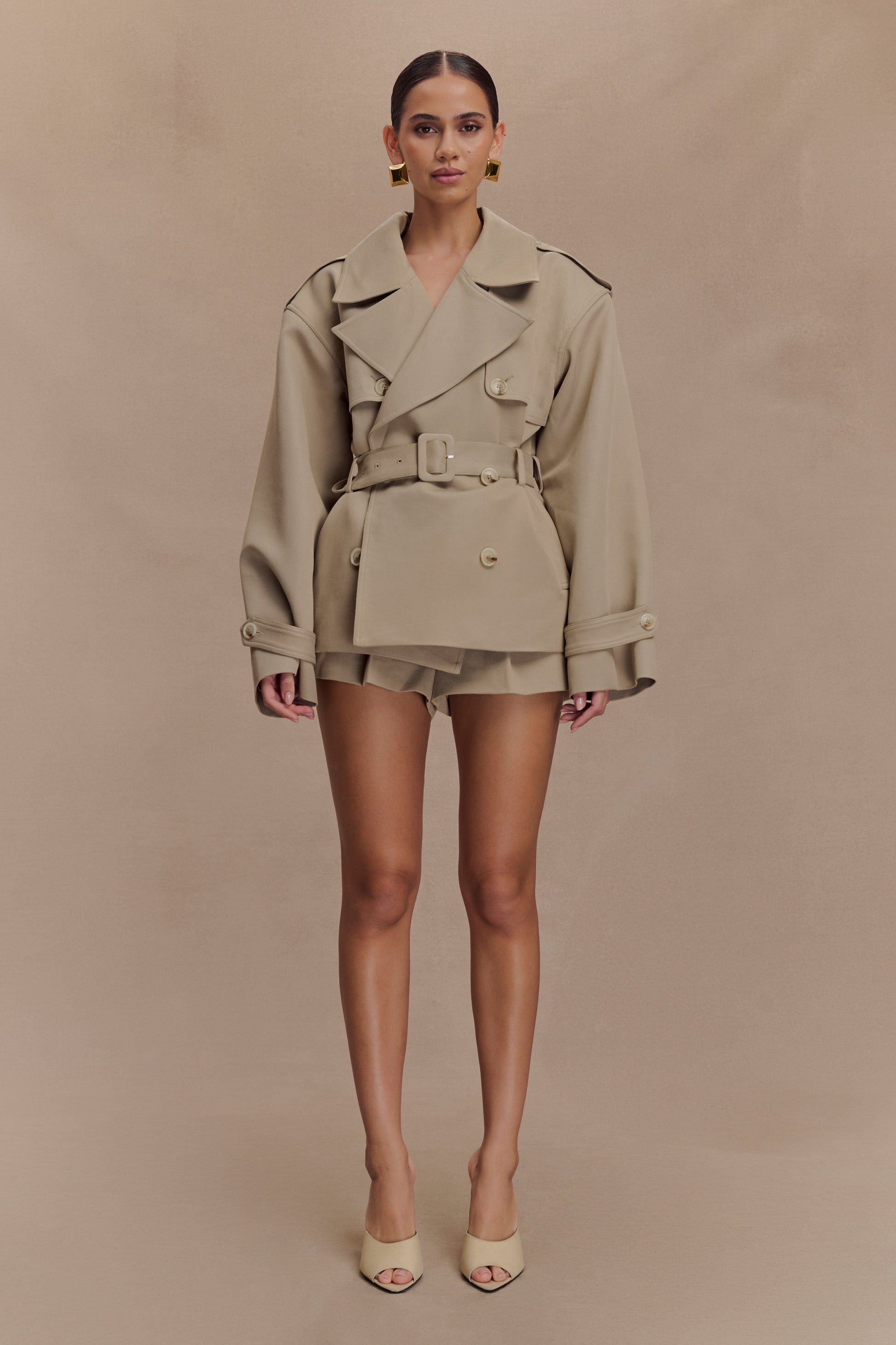 Alden High Waisted Short - Pebble #4