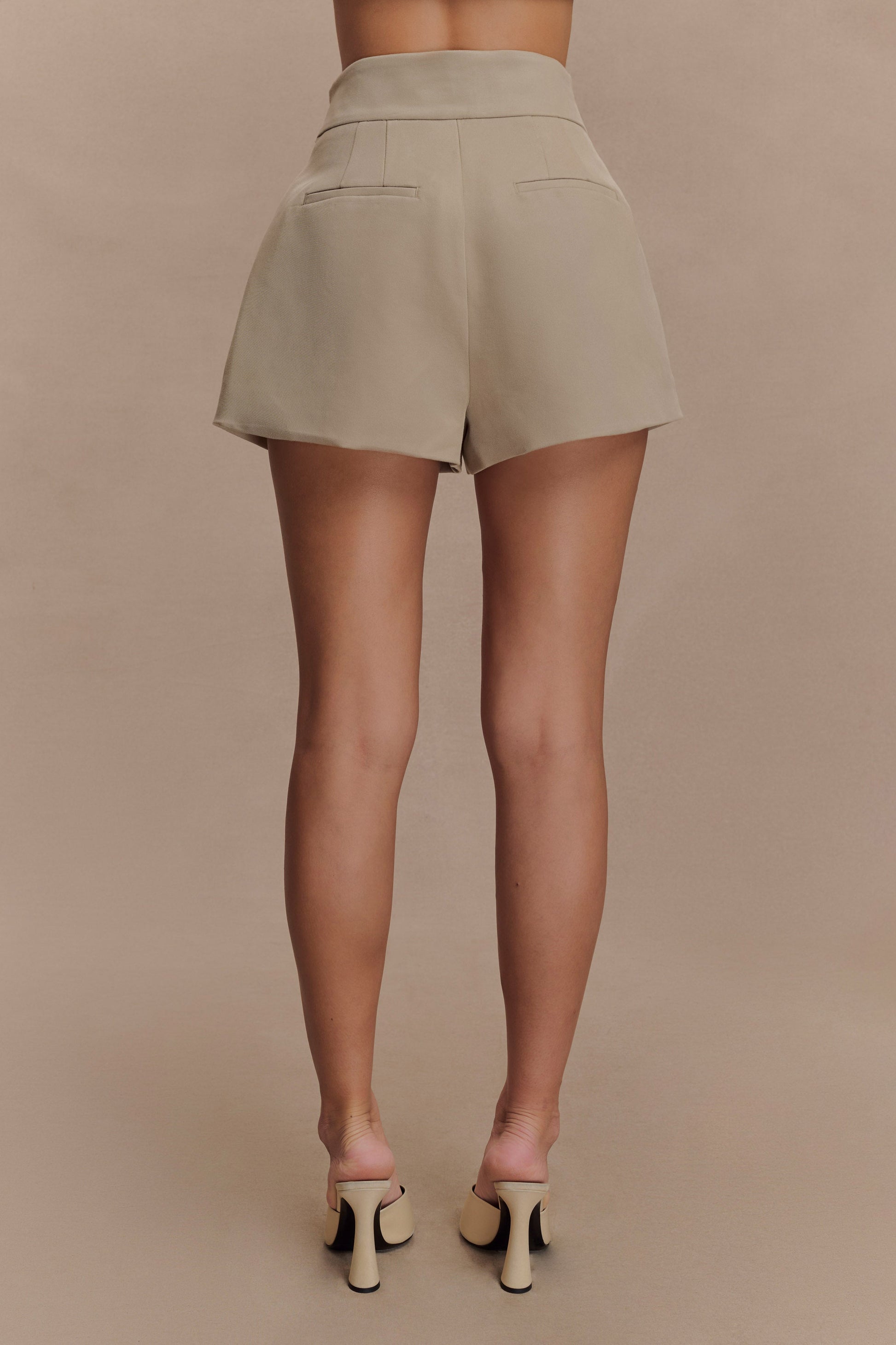 Alden High Waisted Short - Pebble #2