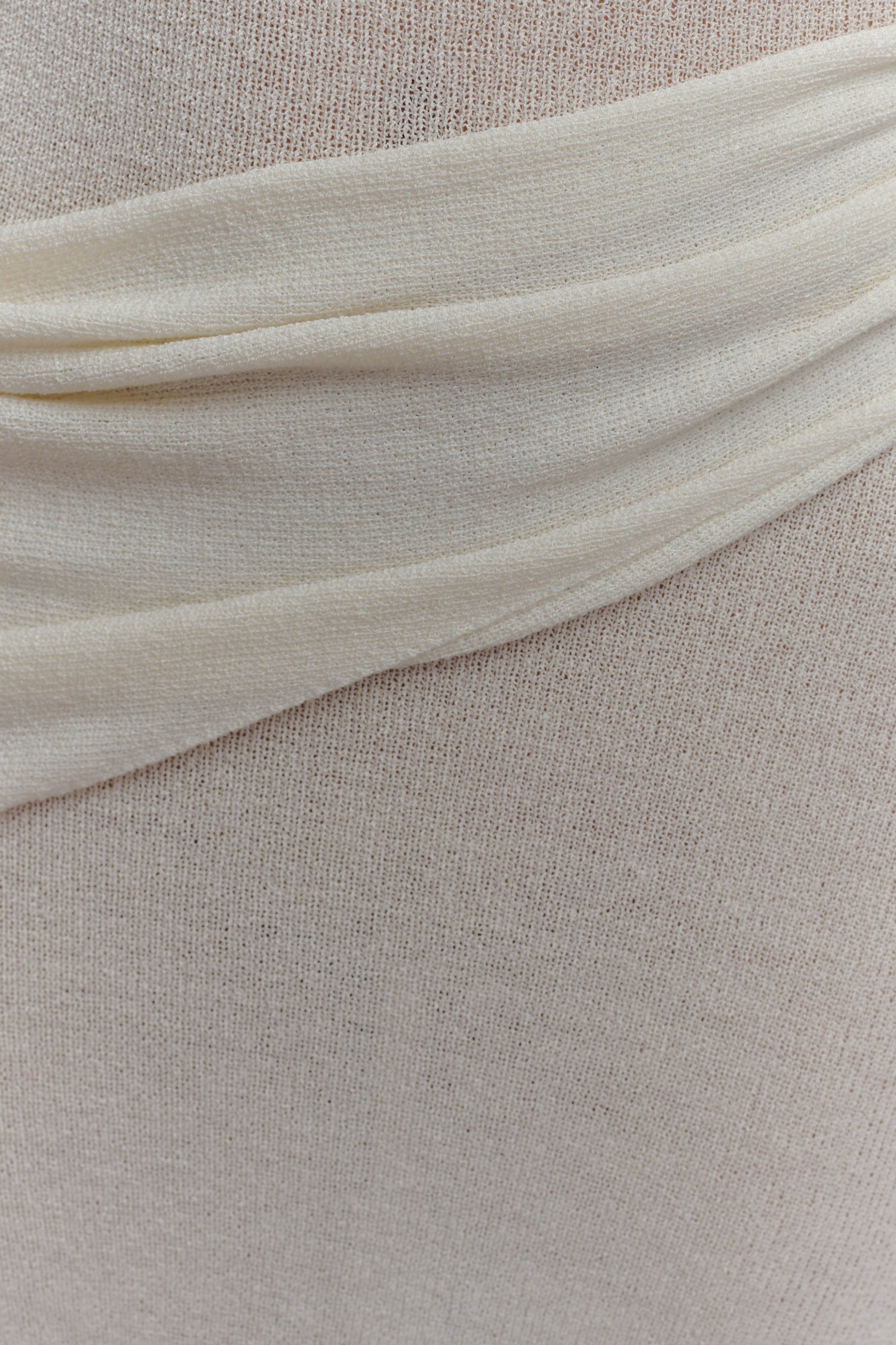 Alexius One Shoulder Knit Maxi Dress - Ivory #10