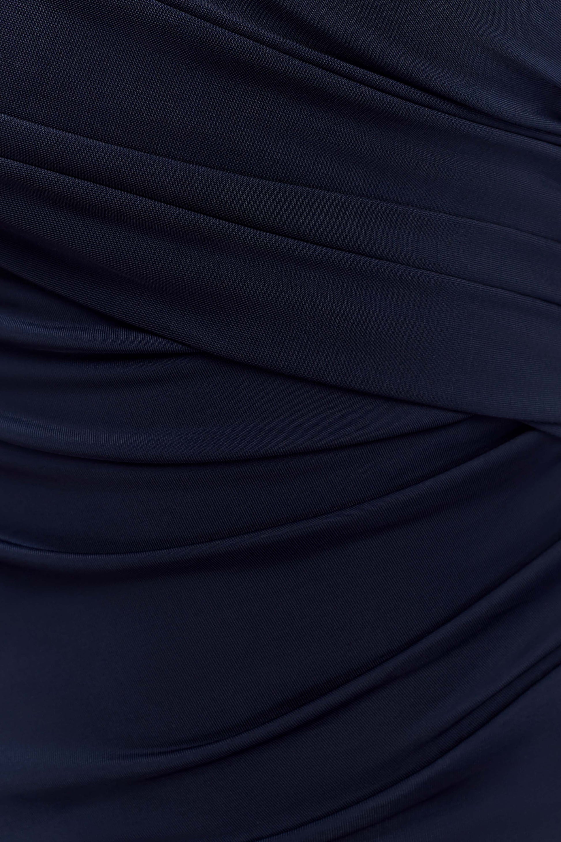 Therese Off Shoulder Ruched Maxi Dress - Navy #3