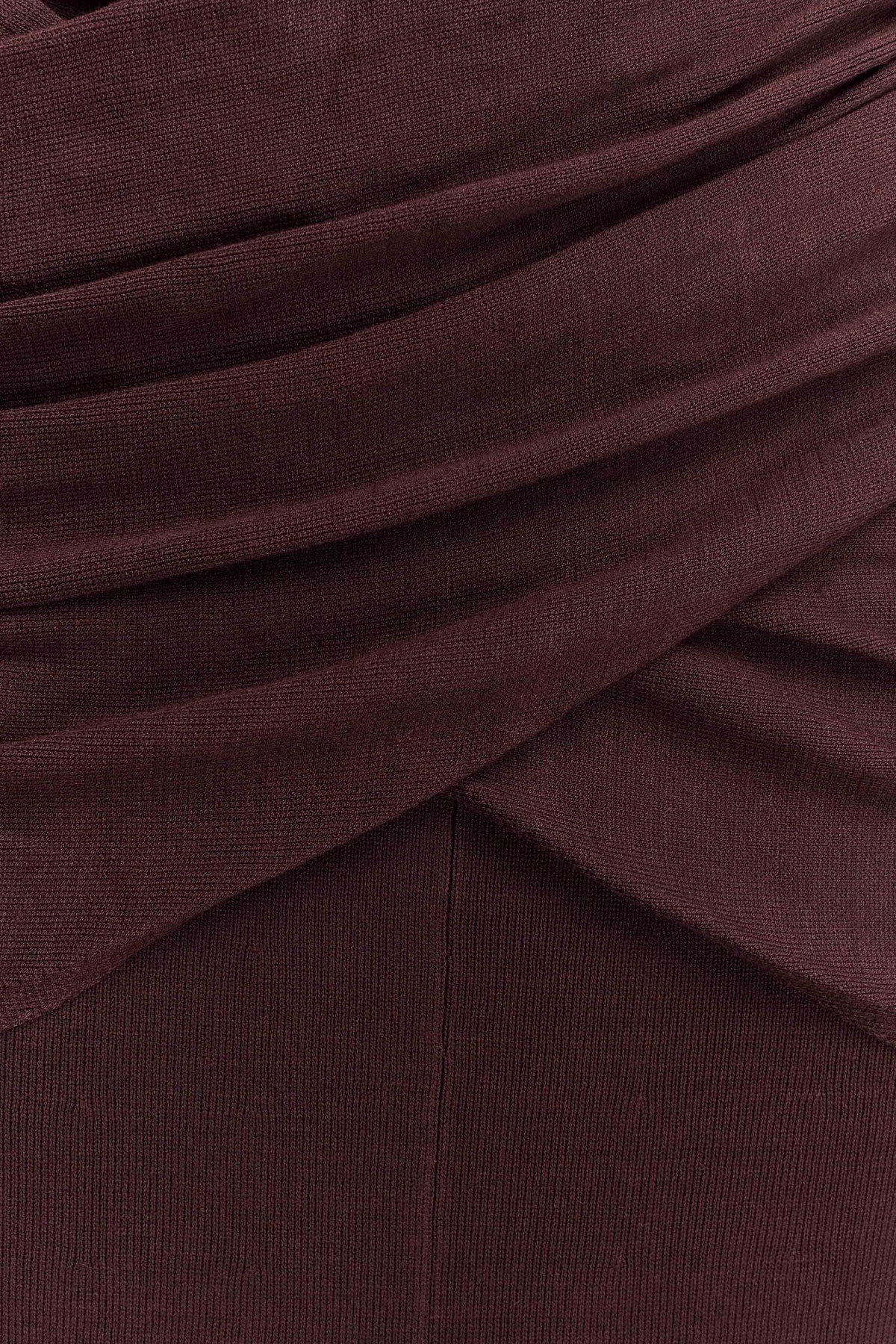 Reama Wrap Over Knit Maxi Dress - Chocolate #4