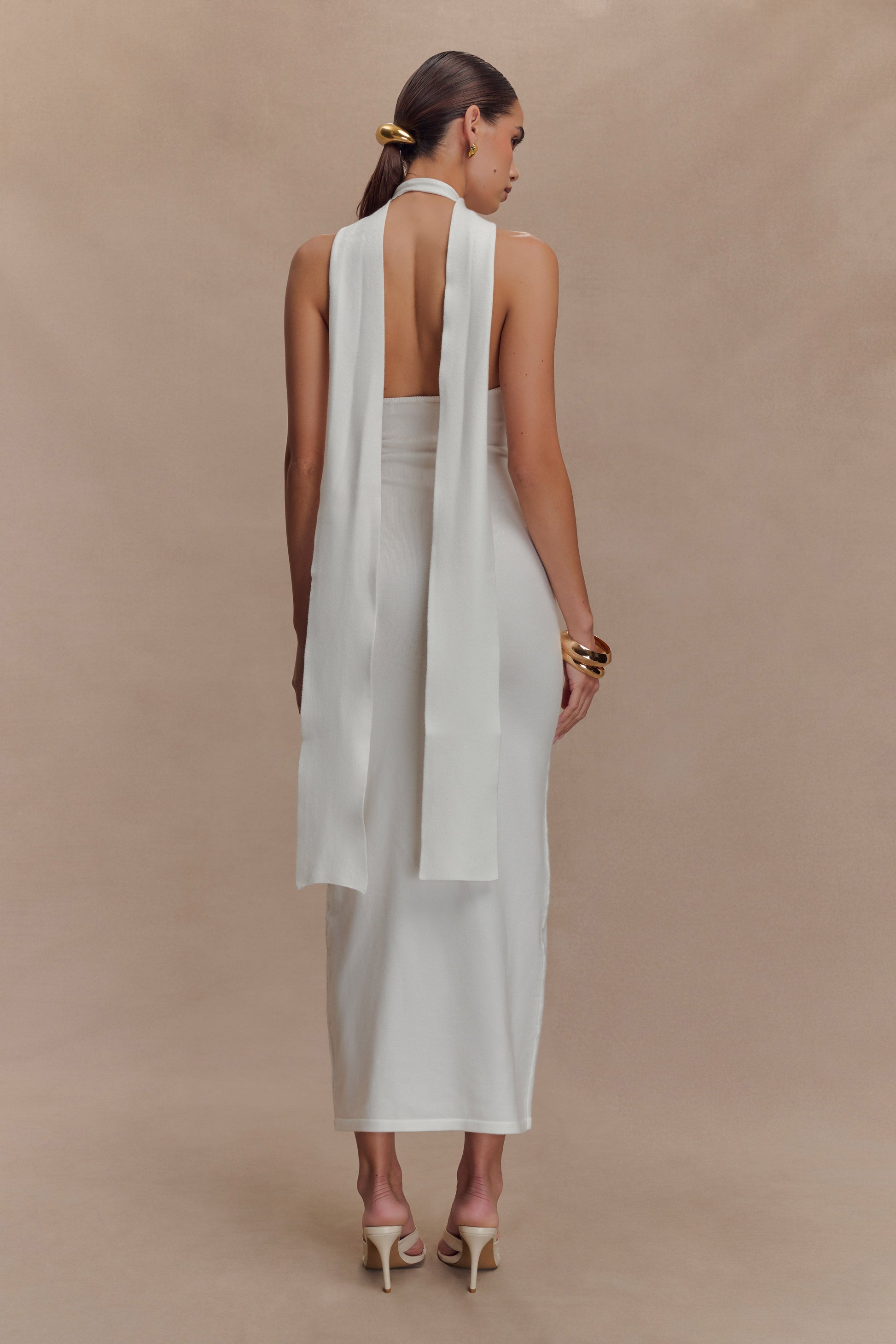 Wynn Floral Knit Midi Dress - White #3