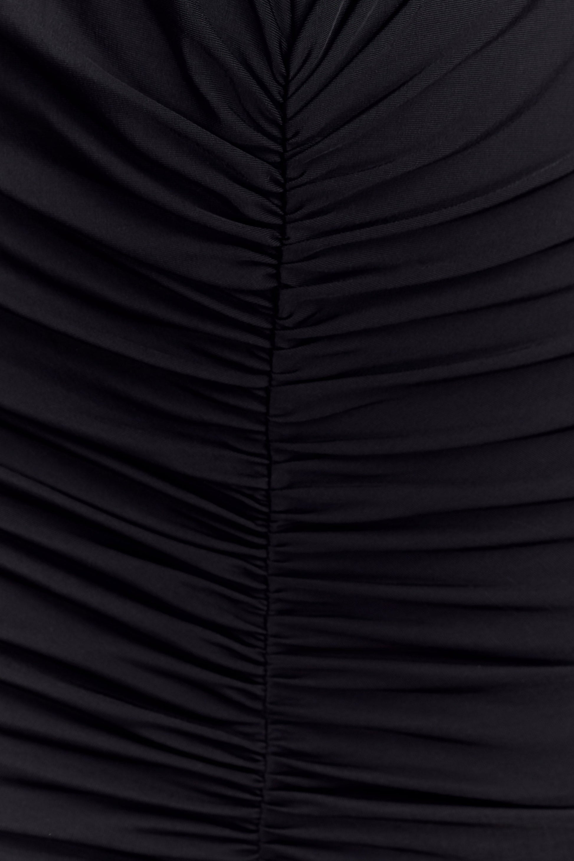 Louisa Long Sleeve Slinky Maxi Dress - Black #5