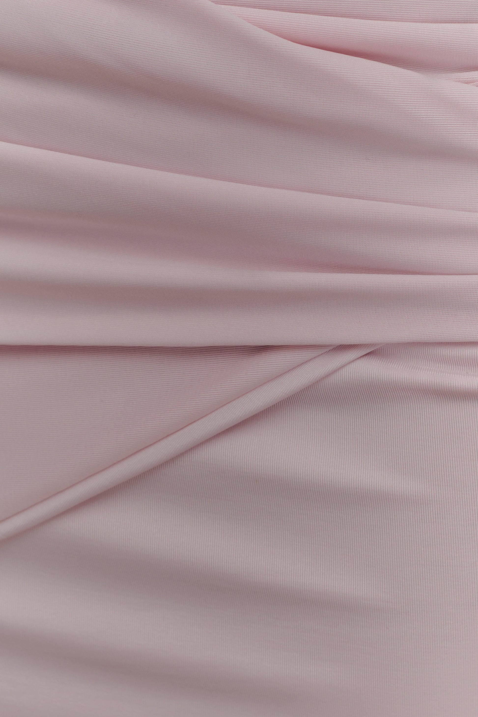 Alicent Slinky Beaded Mini Skirt - Pale Pink #5