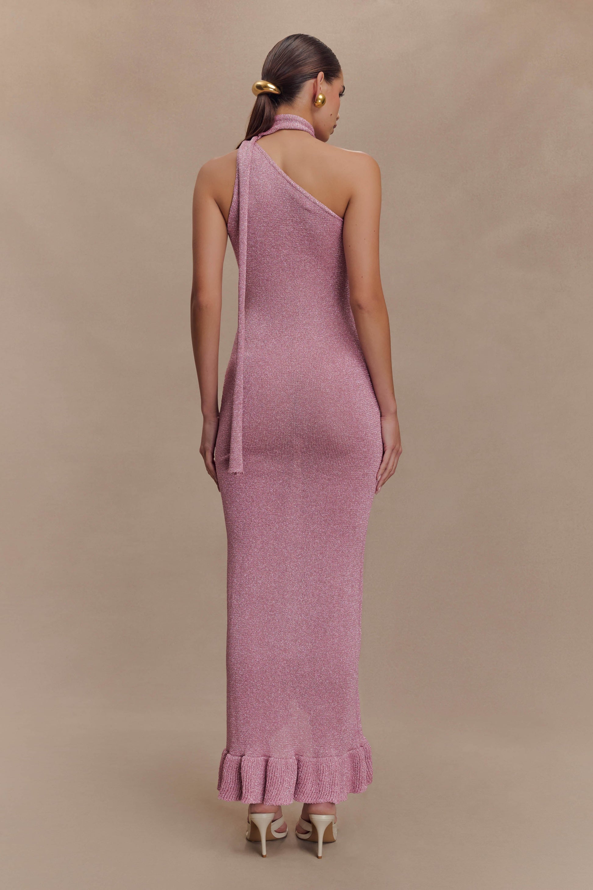 Celestino Floral Metallic Knit Maxi Dress - Pink #2