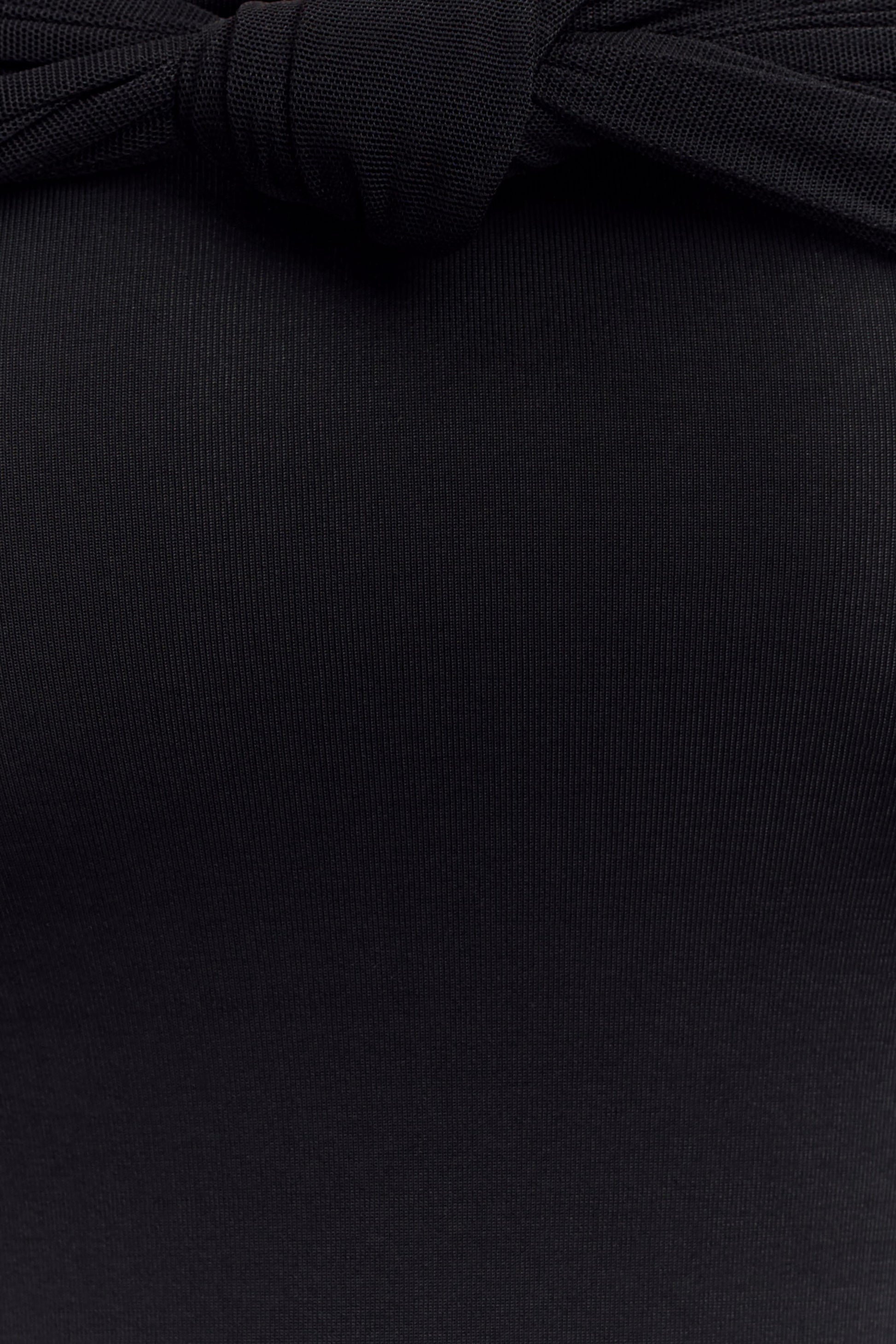 Bernadina Mesh And Slinky Halter Maxi Dress - Black #5