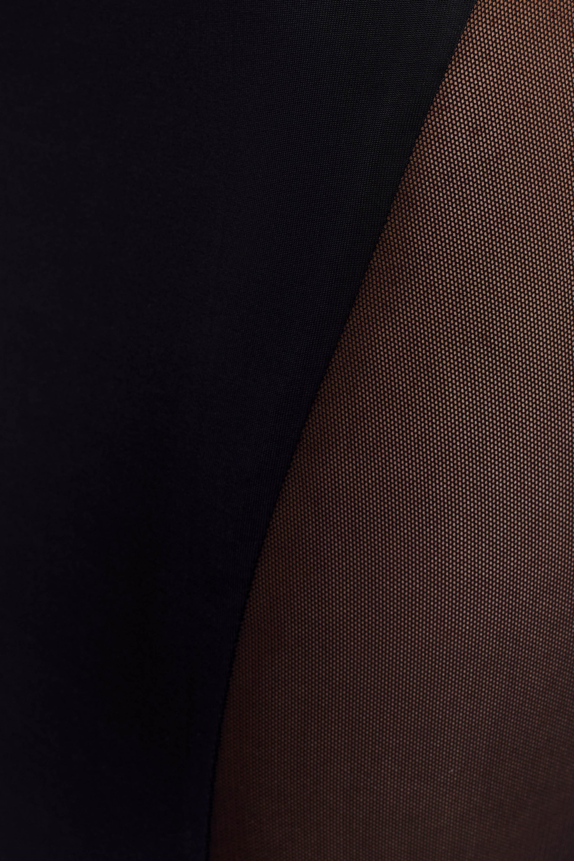 Wyatt Slinky And Mesh Maxi Dress - Black #5