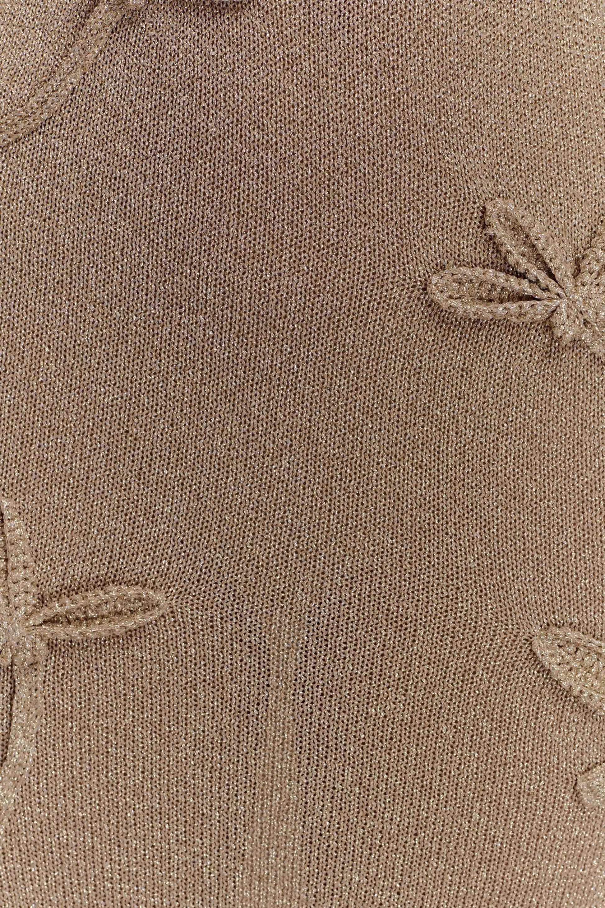 Celestino Floral Metallic Knit Maxi Dress - Gold #6