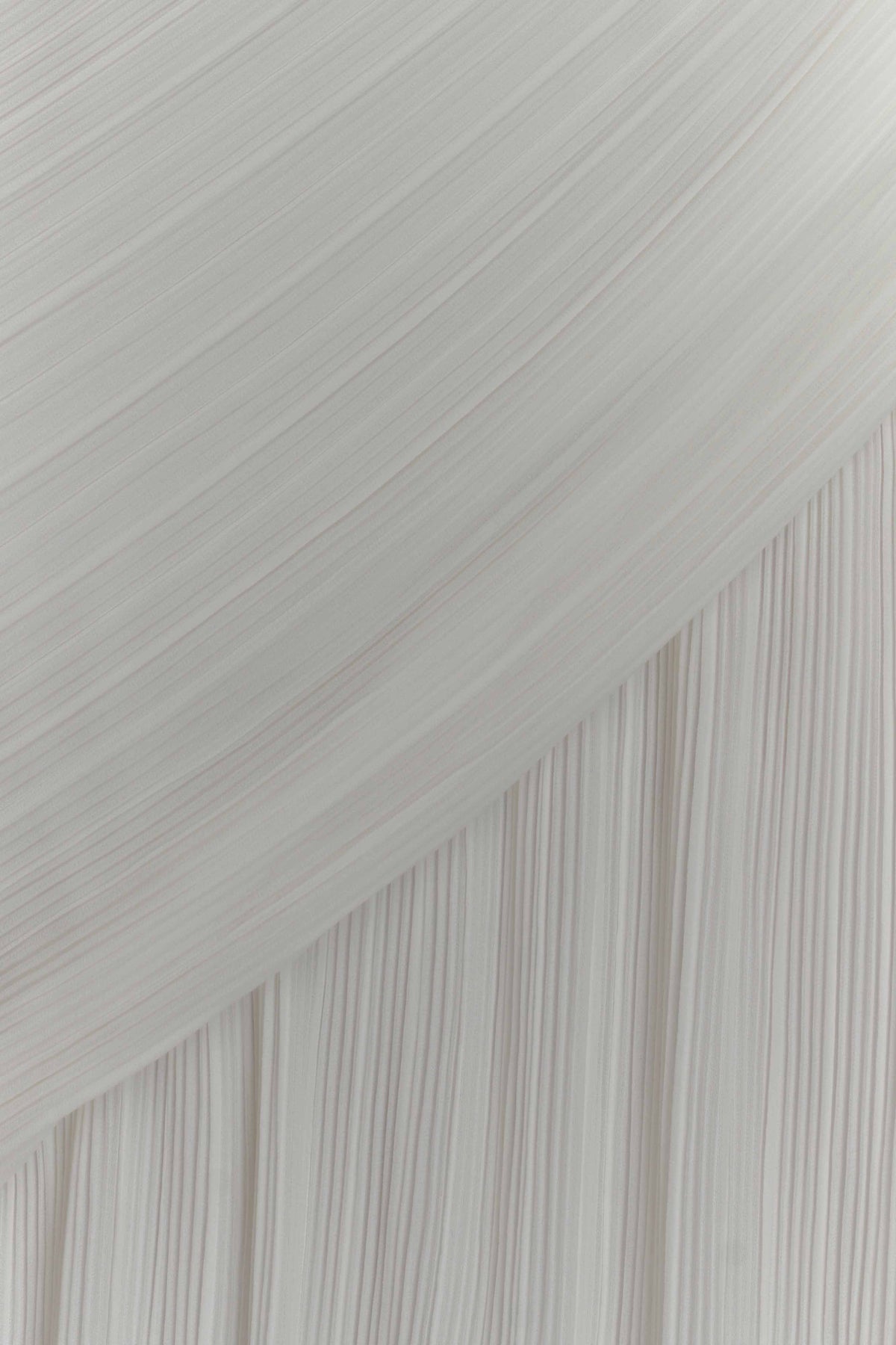 Tamara Shirred Chiffon Midi Dress - White #4