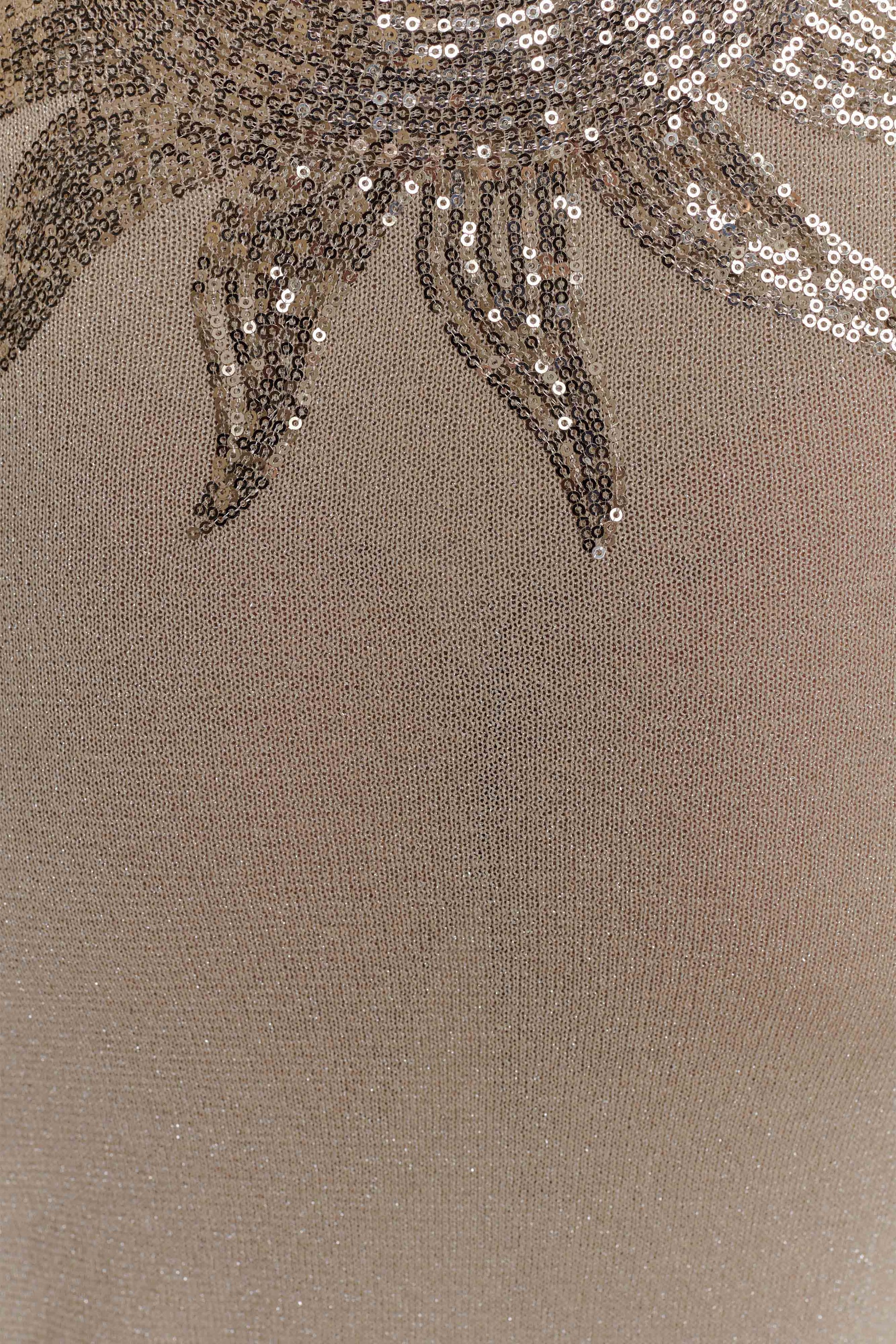 Atticus Knit Maxi Dress With Sequin - Gold #10