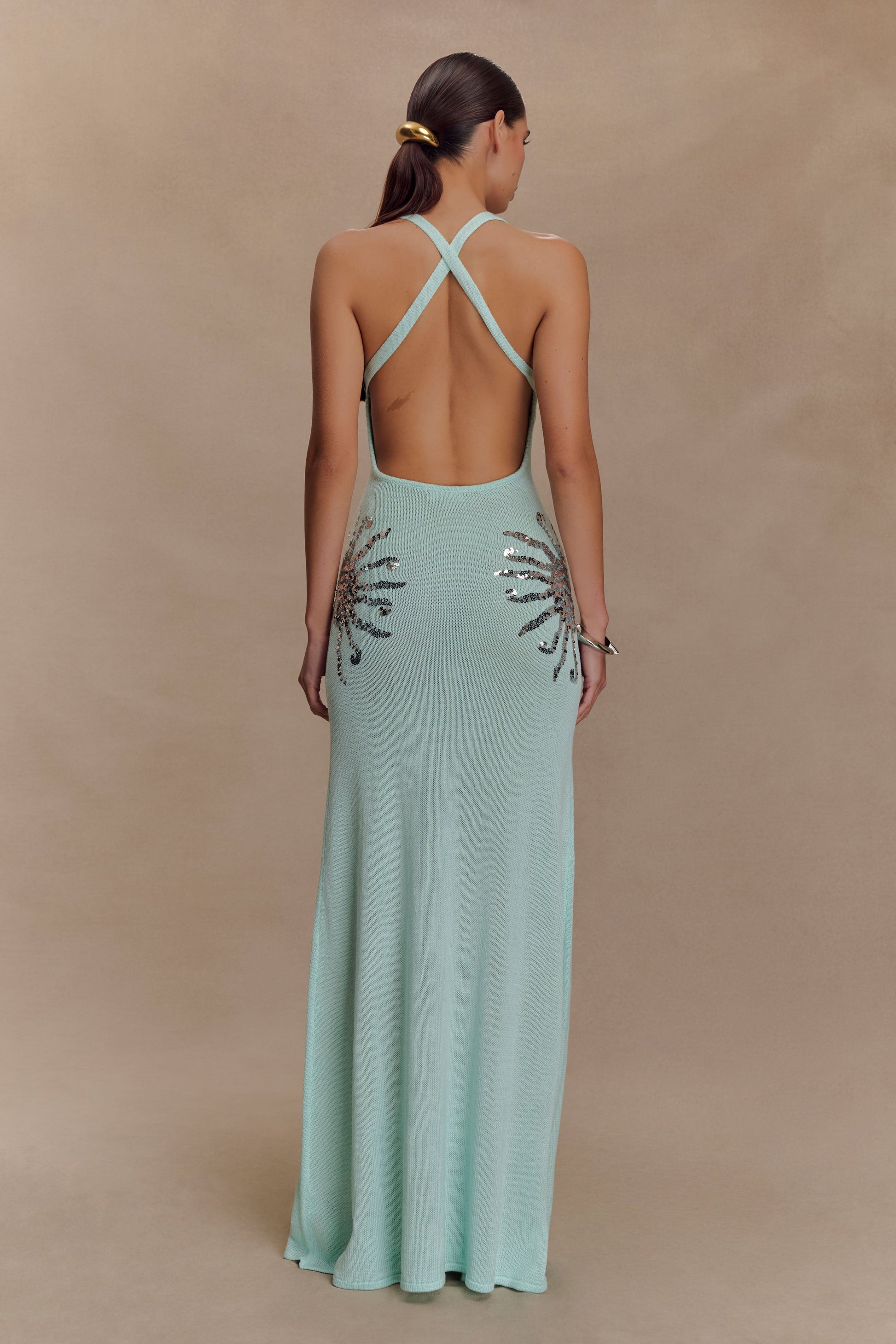 Ellington Knit Maxi Dress With Sequin - Lagoon #4