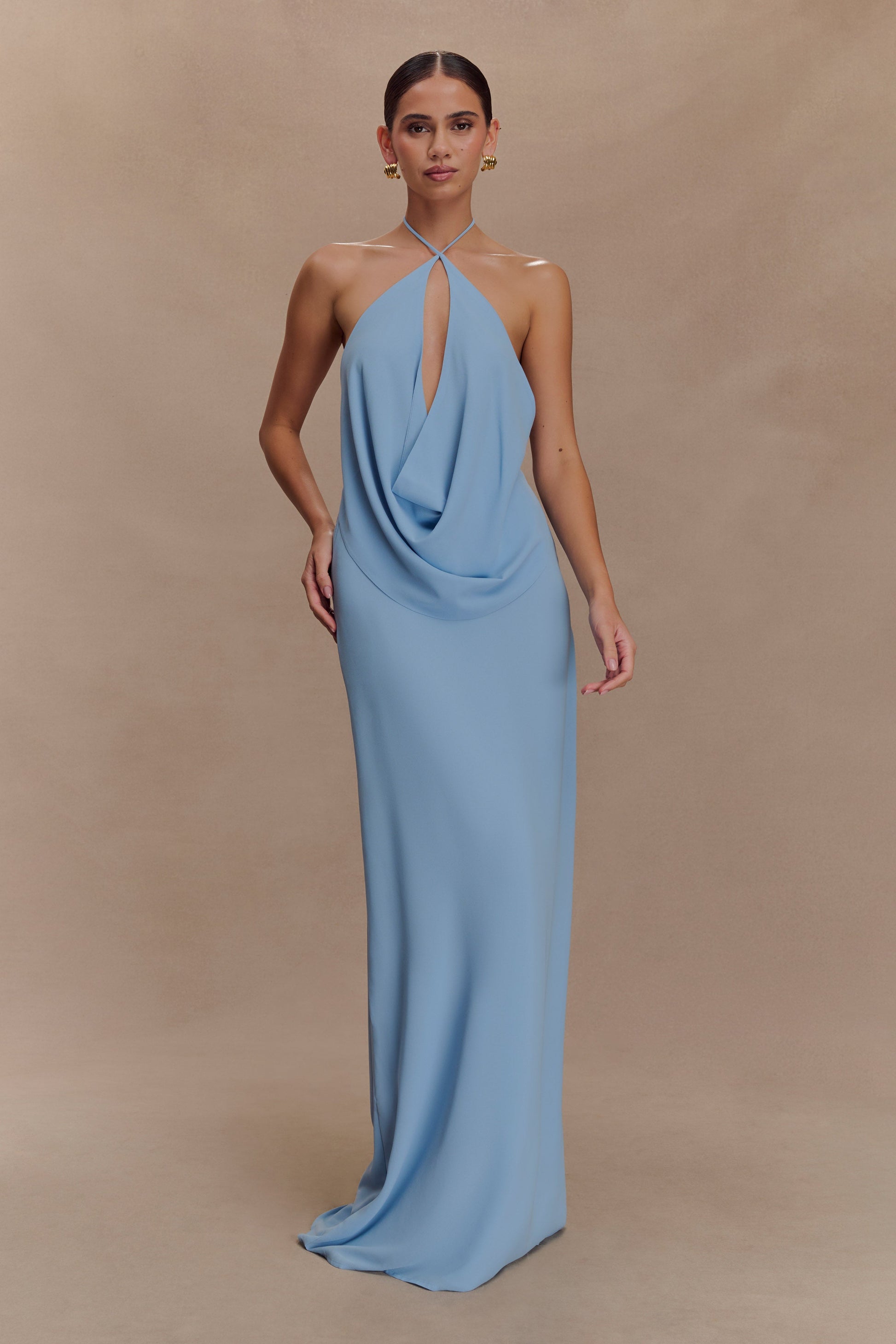 Katalina Chiffon Maxi Skirt - Sky Blue #3