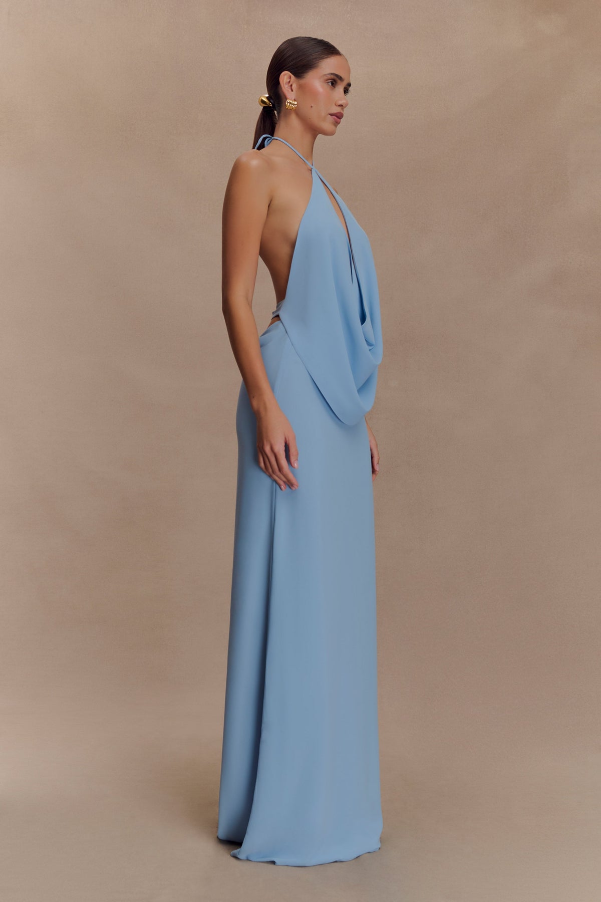 Katalina Chiffon Maxi Skirt - Sky Blue #4