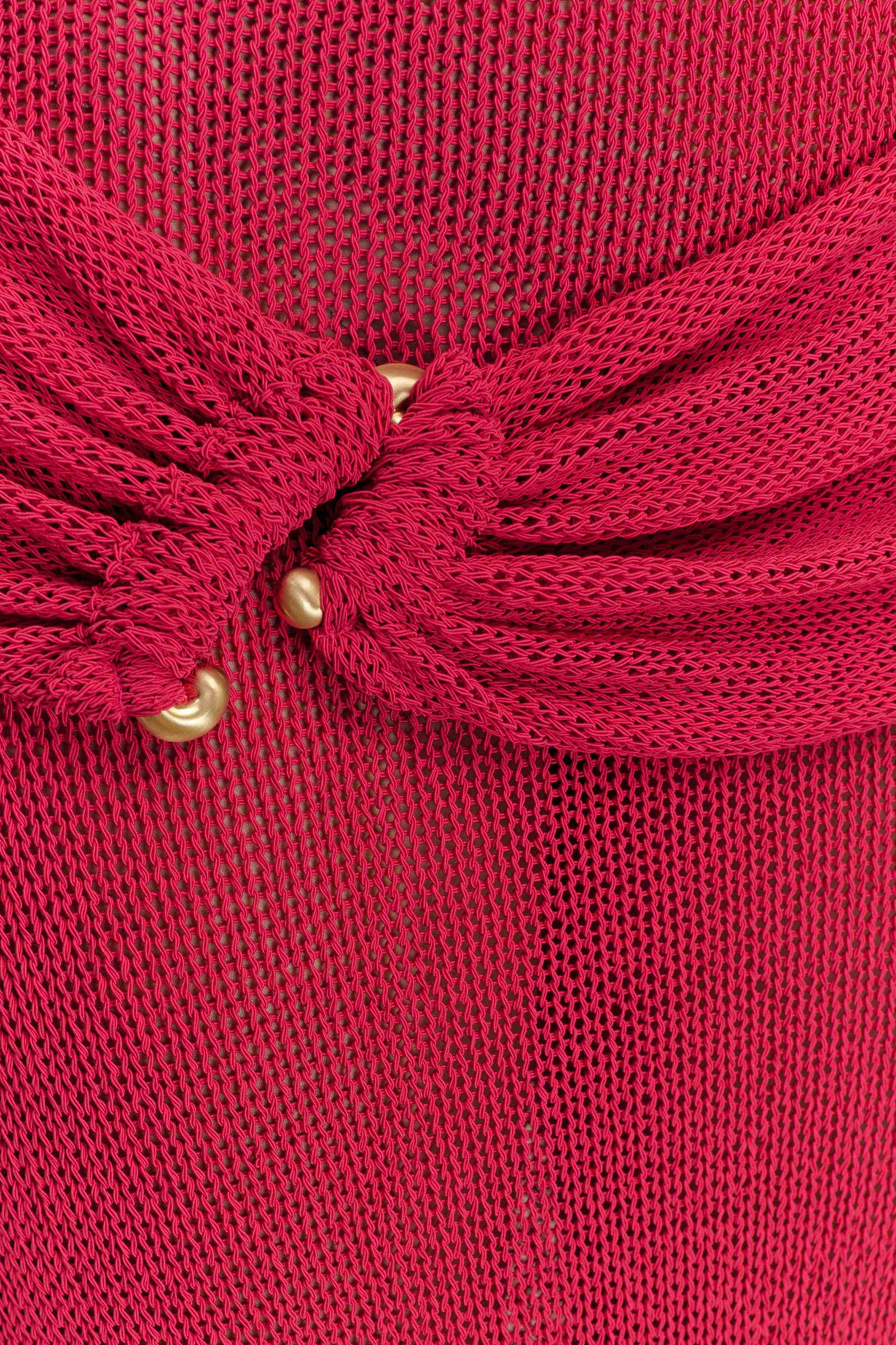Reece Halter Knit Maxi Dress - Dragonfruit #6