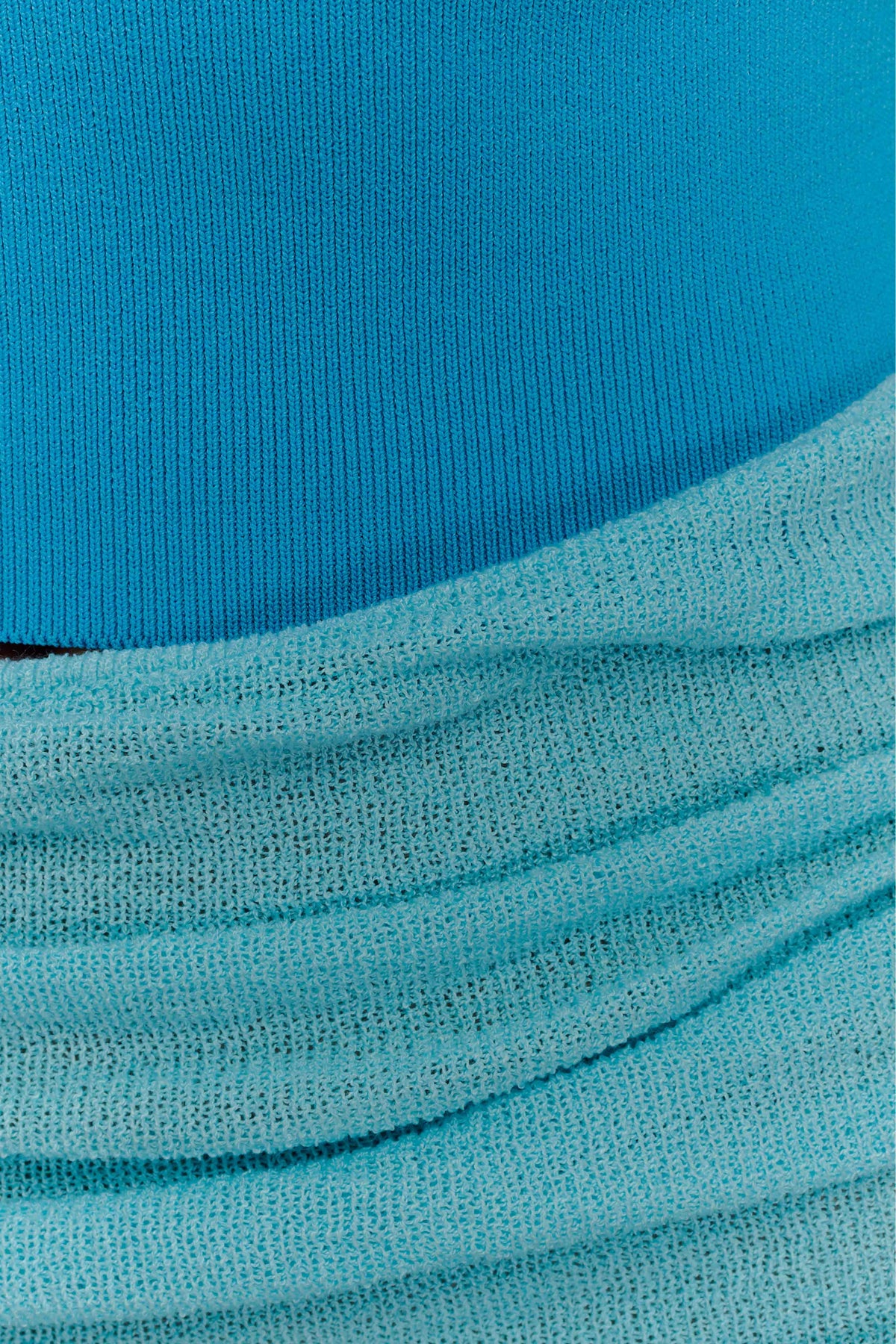 Jasiel Strapless Knit Maxi Dress - Cyan Blue #6