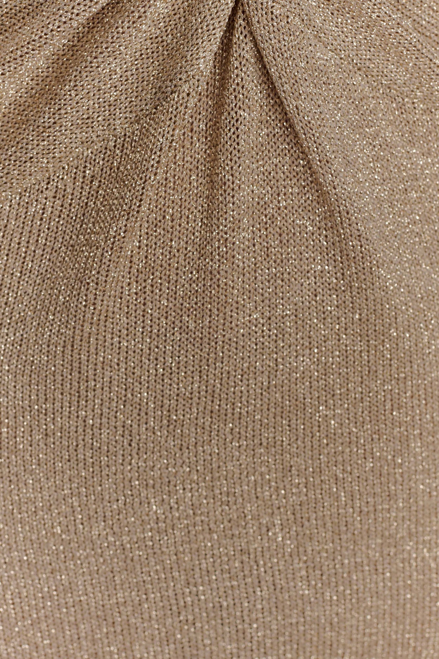 Gracelyn Twisted Metallic Knit Maxi Dress - Gold