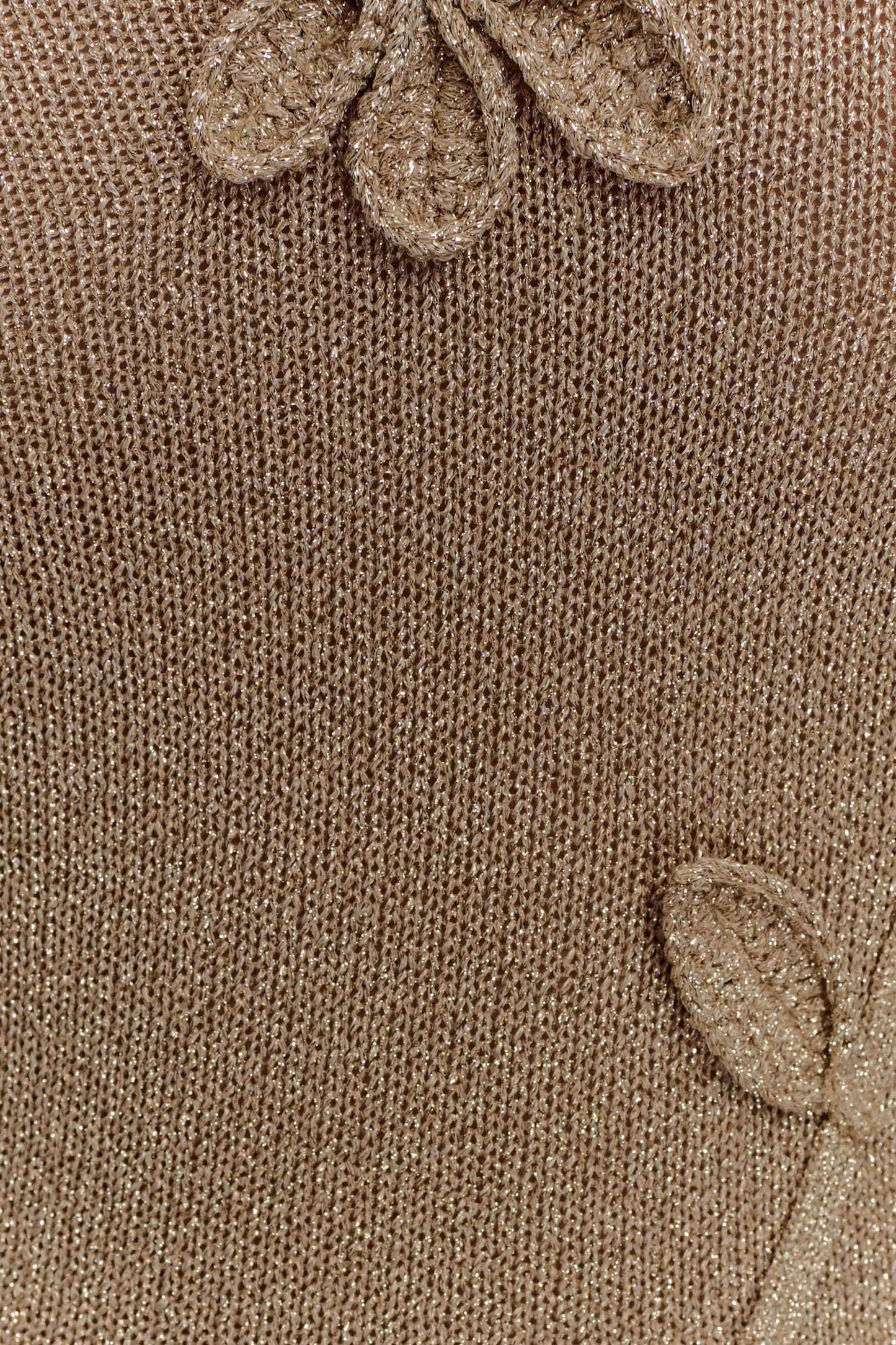 Leone One Shoulder Metallic Knit Top - Gold