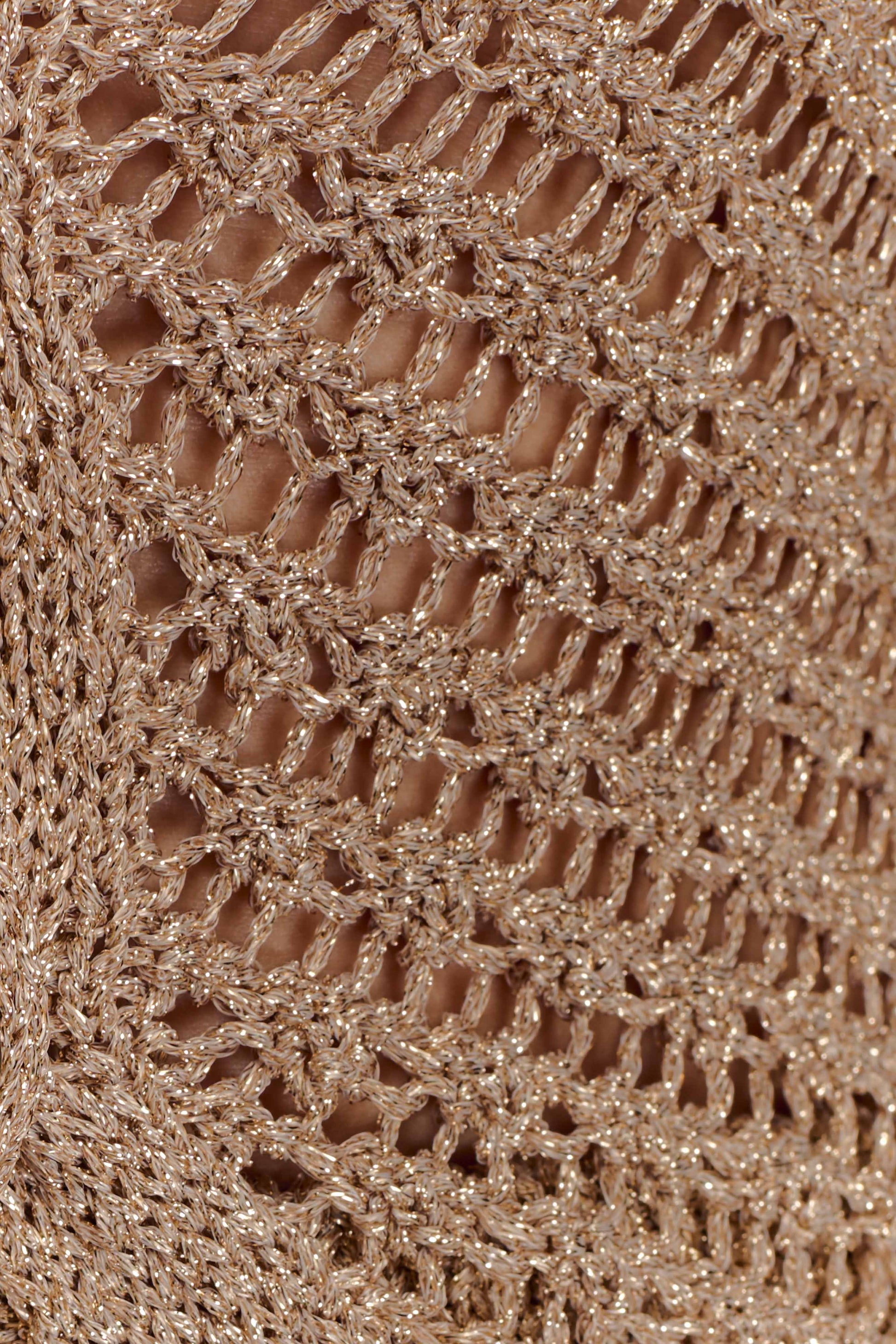 Waverley Metallic Knit Swim Cover Up - Gold #6