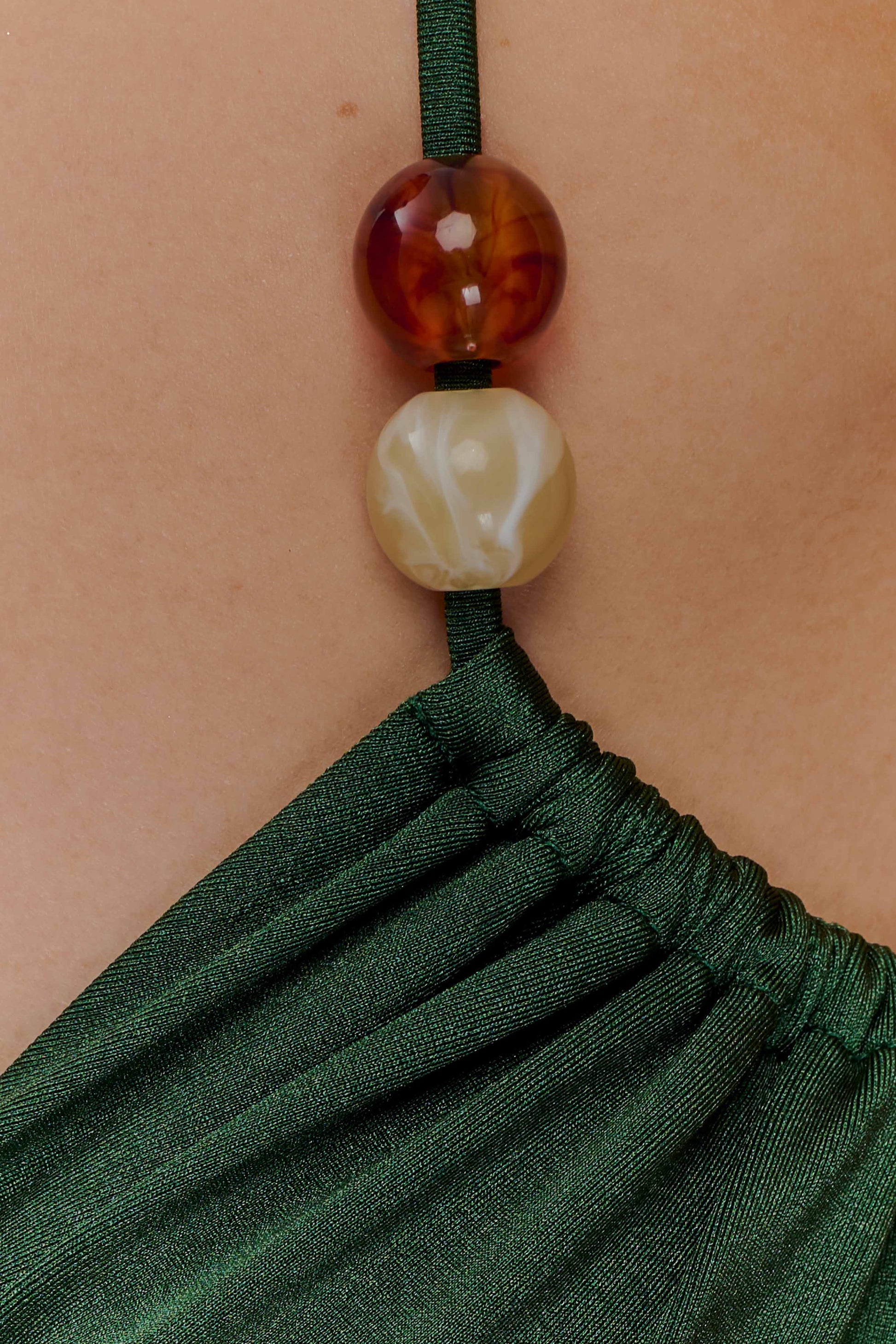 Memphis Beaded Bikini Top - Green #5