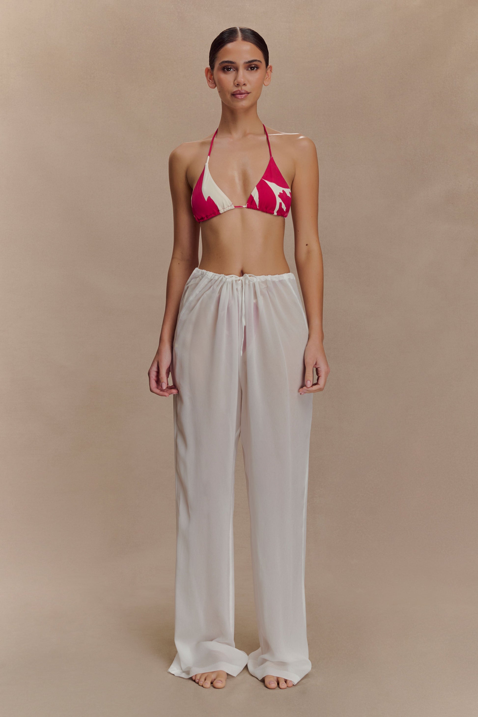Tonya Sheer Straight Leg Pant - Ivory #7