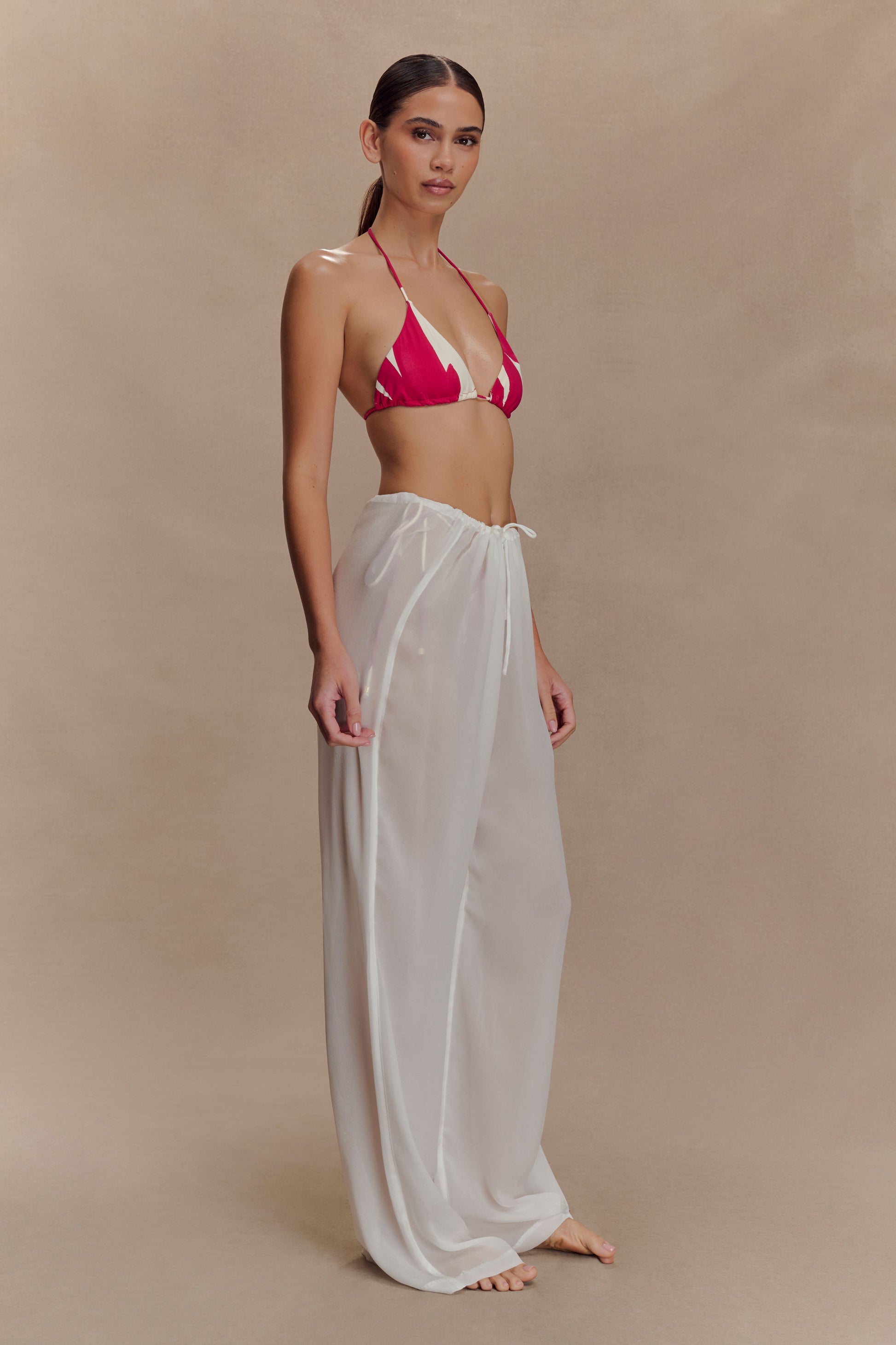Tonya Sheer Straight Leg Pant - Ivory #5