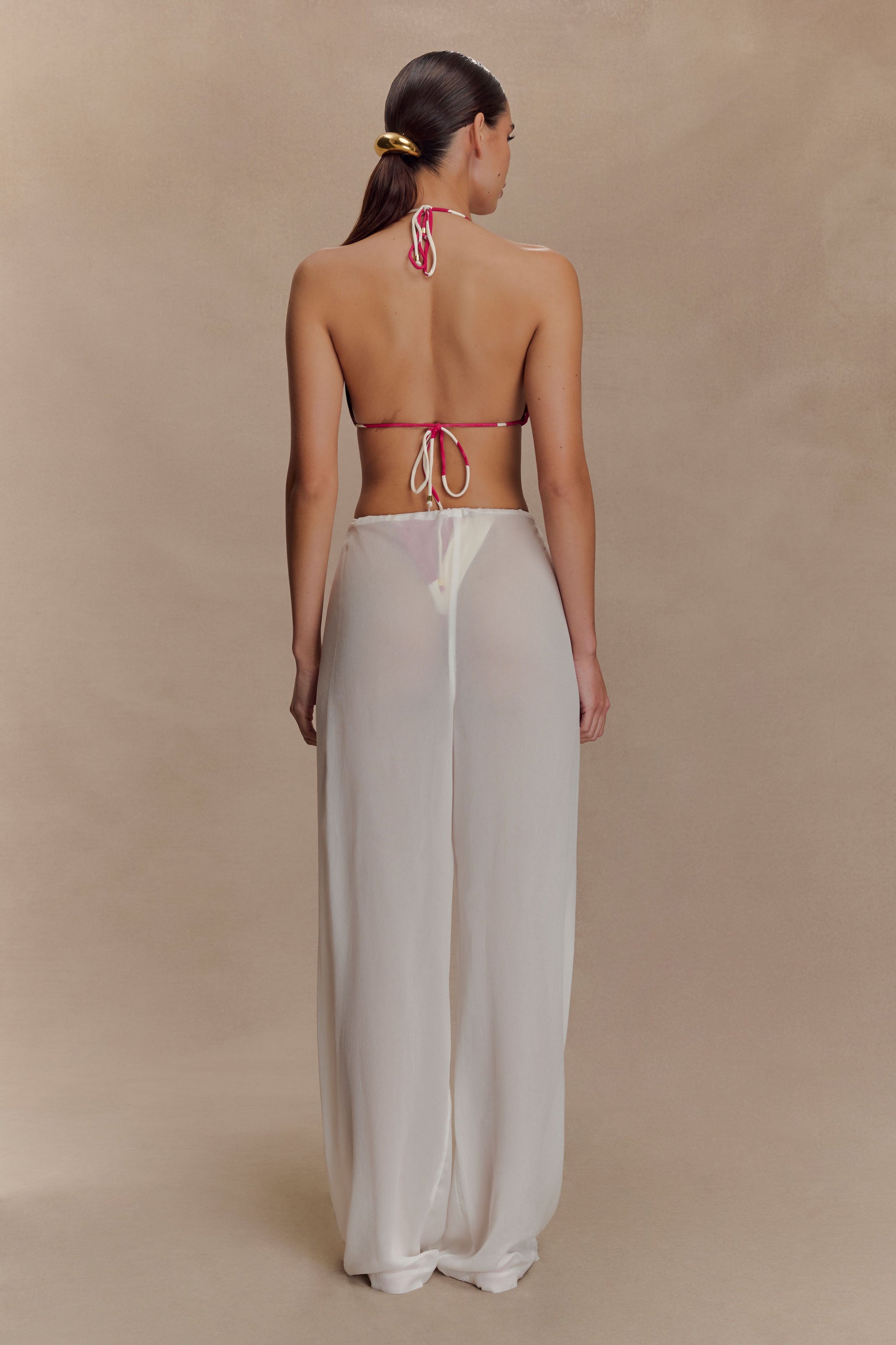 Tonya Sheer Straight Leg Pant - Ivory #6