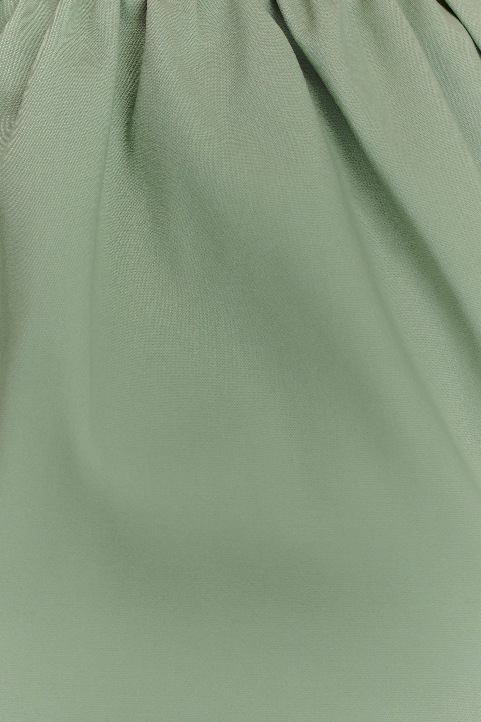 Ariana Pleated Neck Mini Dress - Sage #7