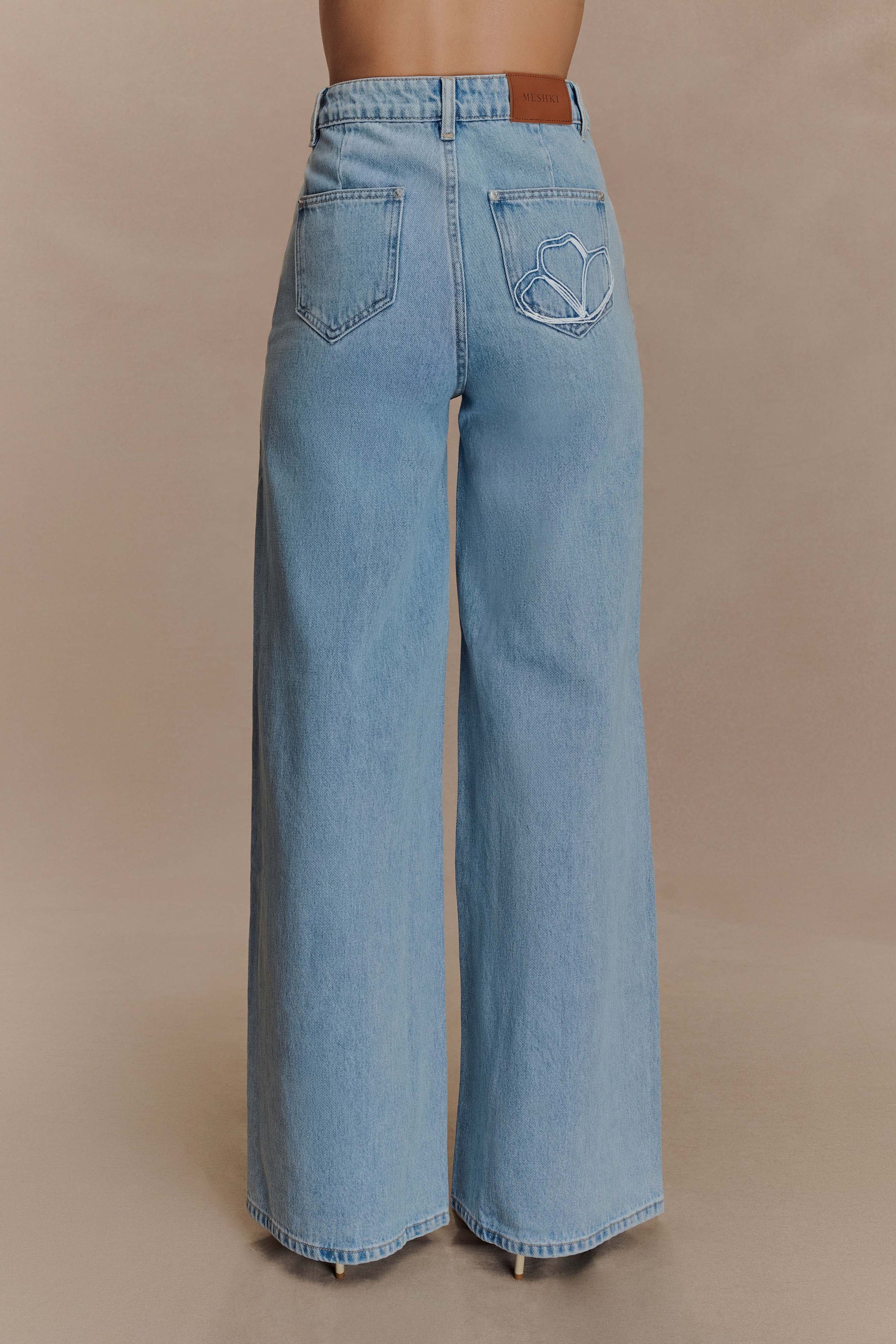 Carmella Embroided Jeans - Mid Blue #2
