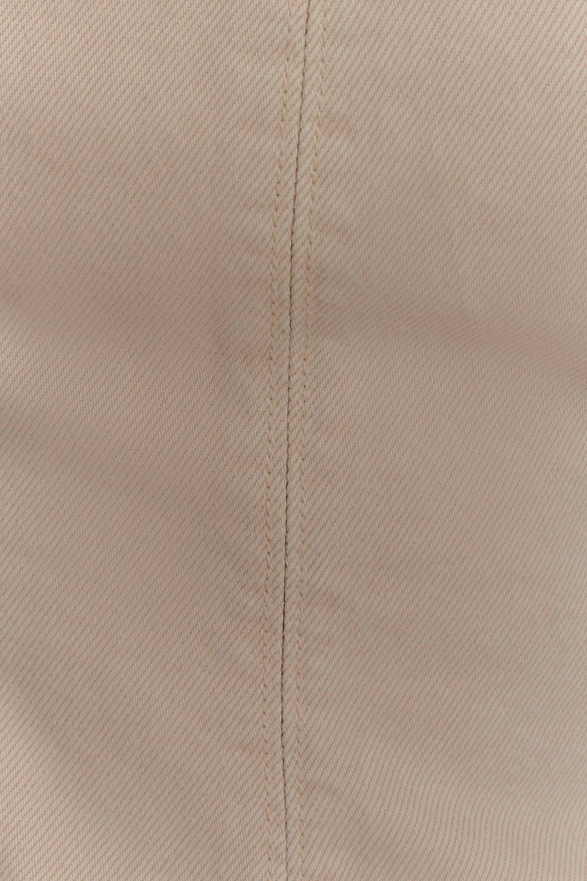 Oakley Strapless Scallop Denim Top - Stone Wash #7