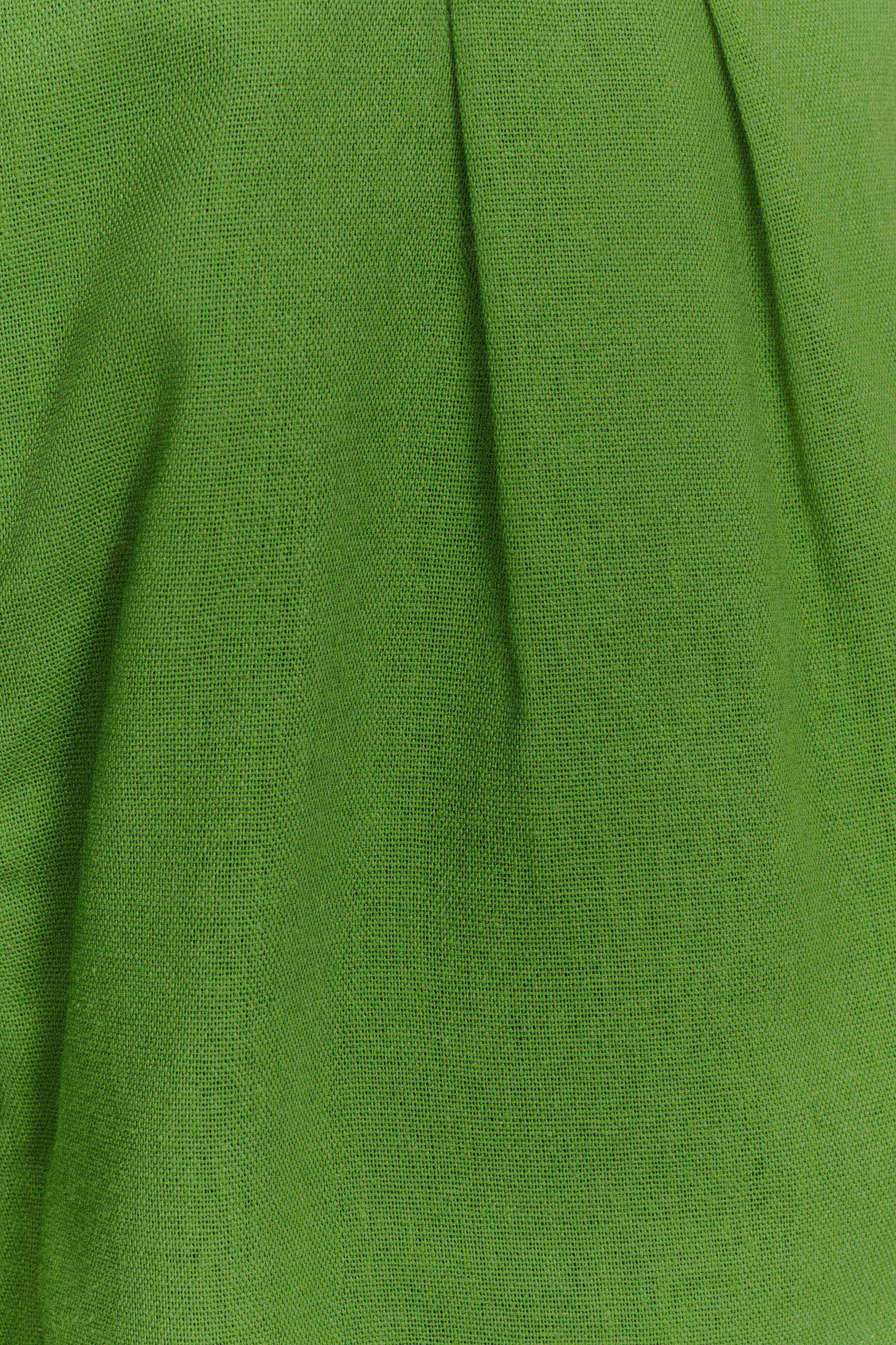 Scout Linen Belted Shorts - Green #7