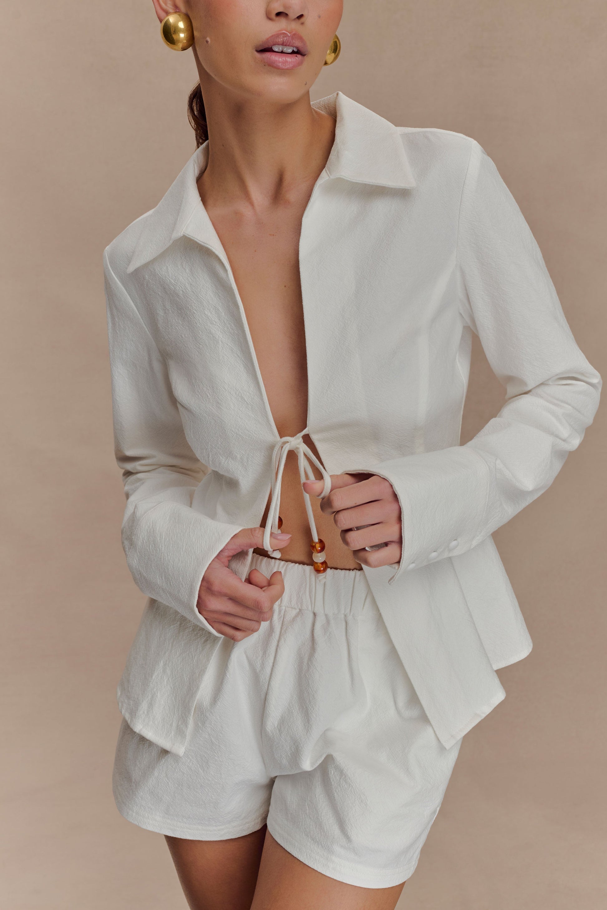 Annalee Cotton Shorts - White #3