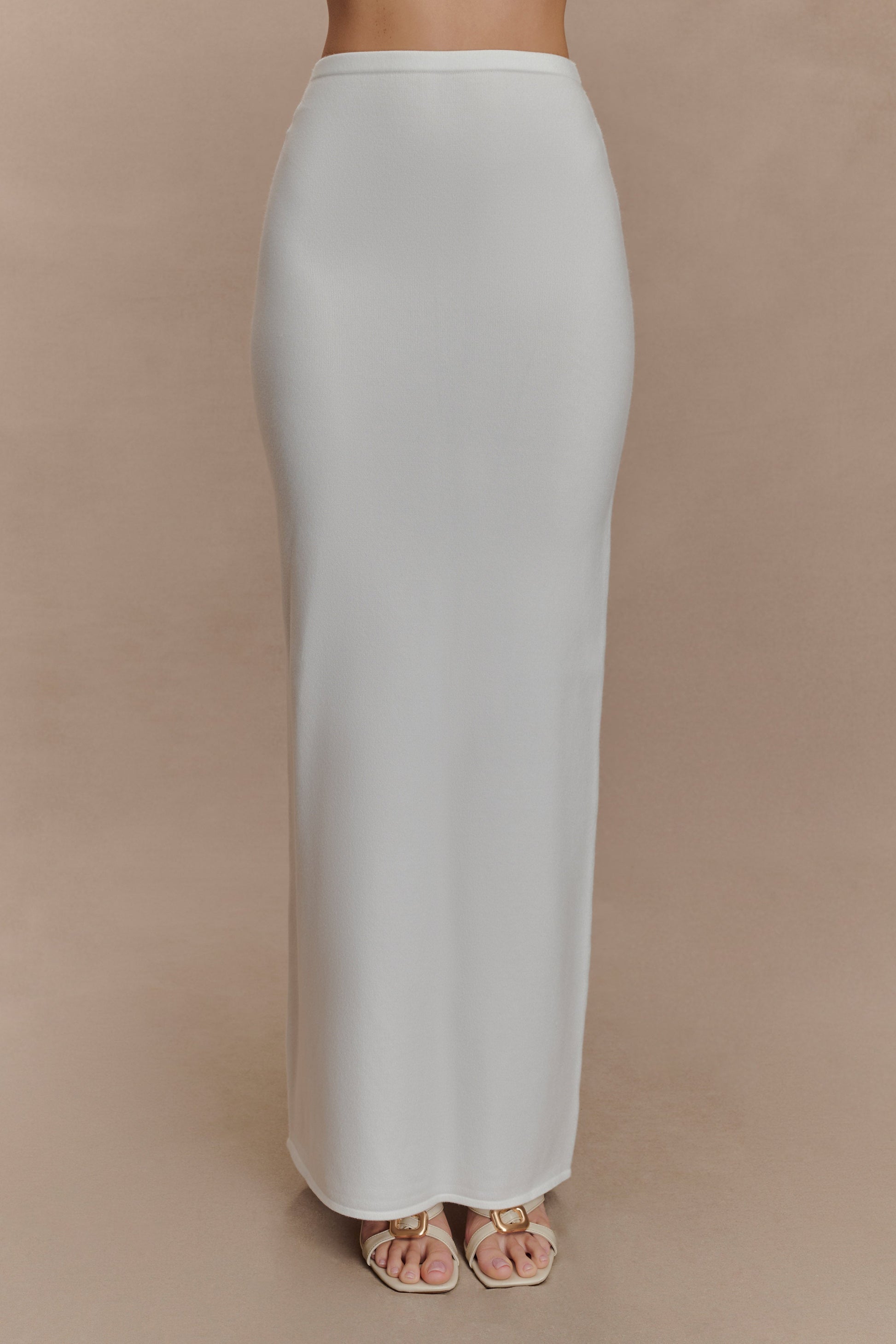 Alejandra Knit Maxi Skirt - White