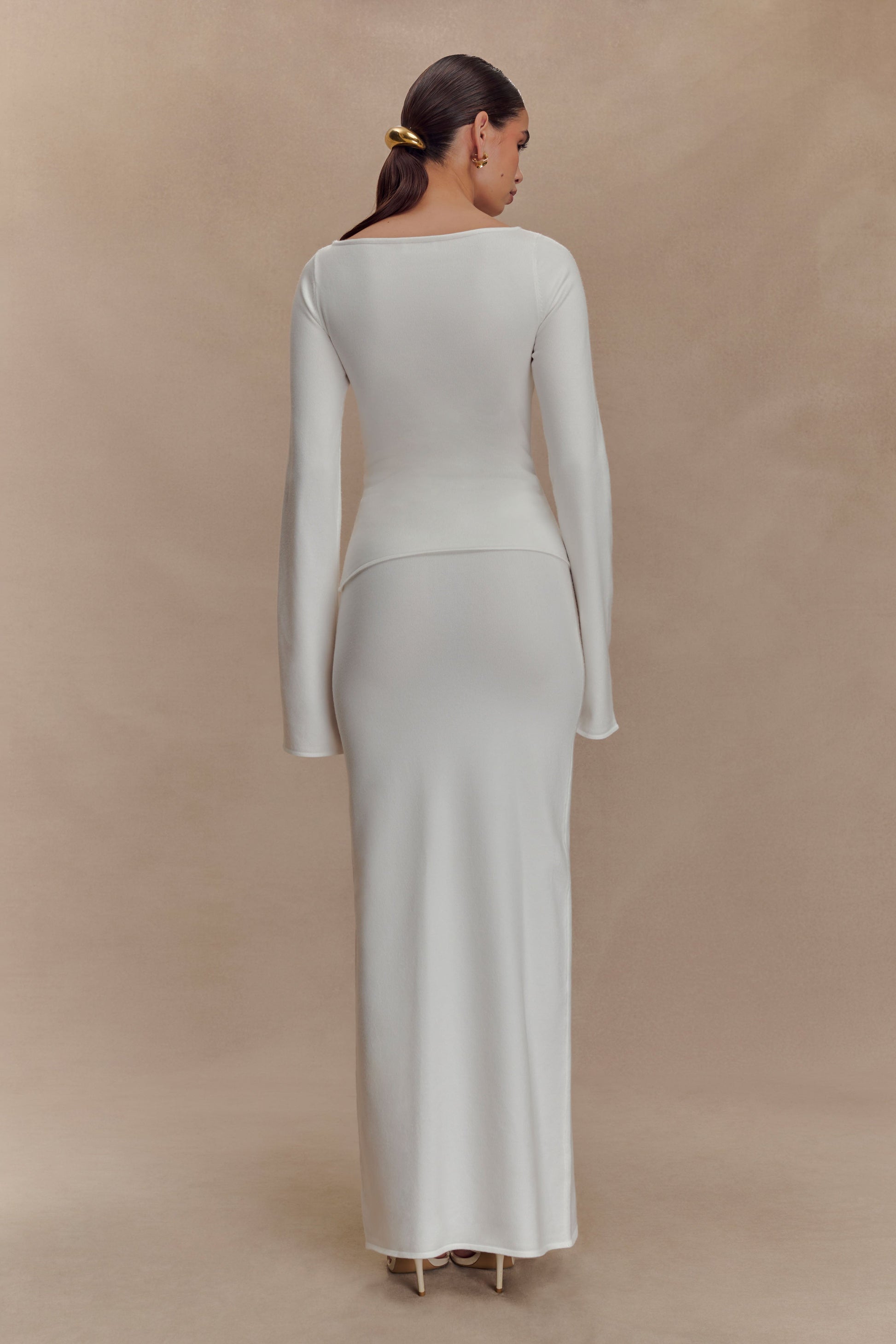 Alejandra Knit Maxi Skirt - White #5