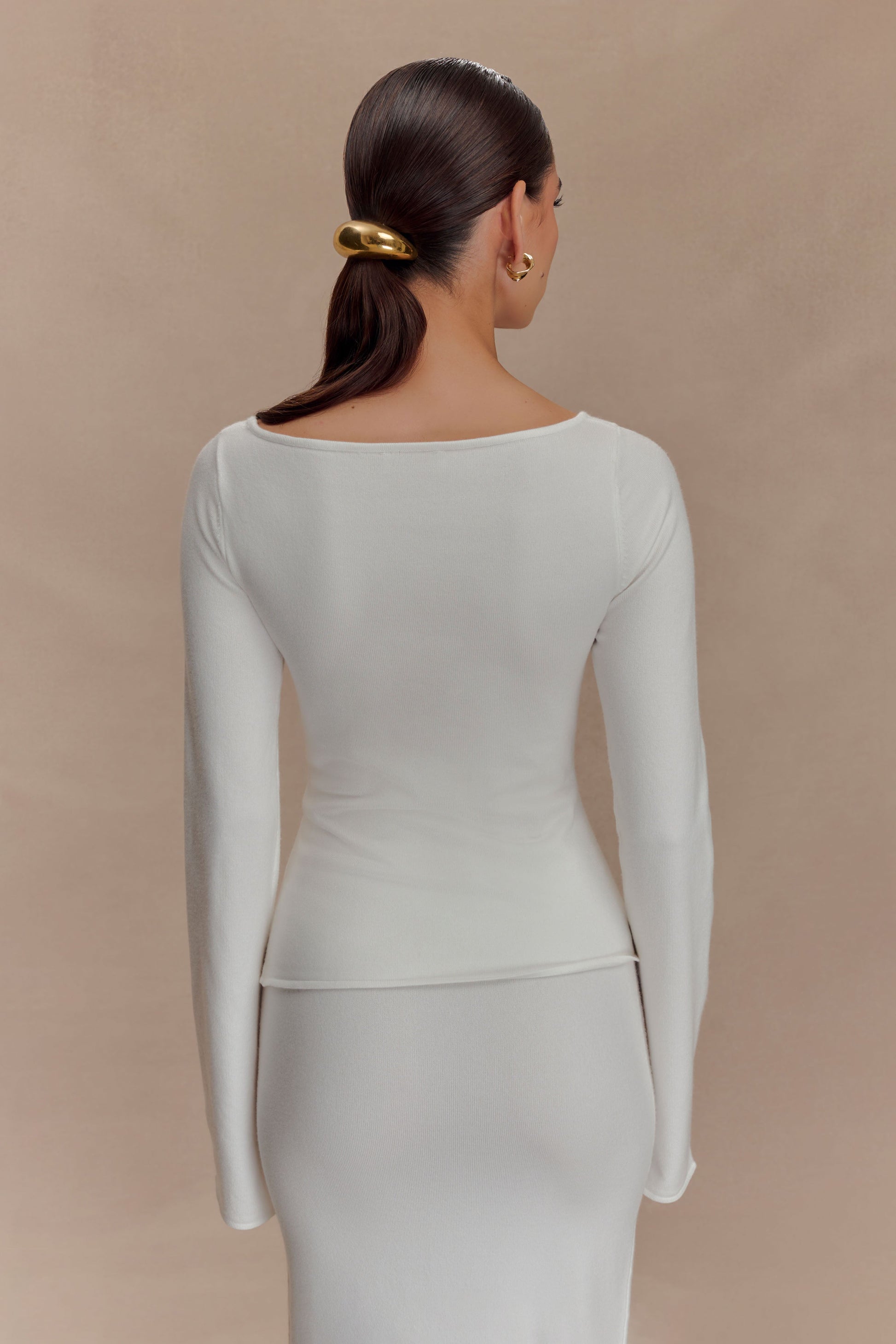 Alejandra Floral Long Sleeve Knit Top - White #2