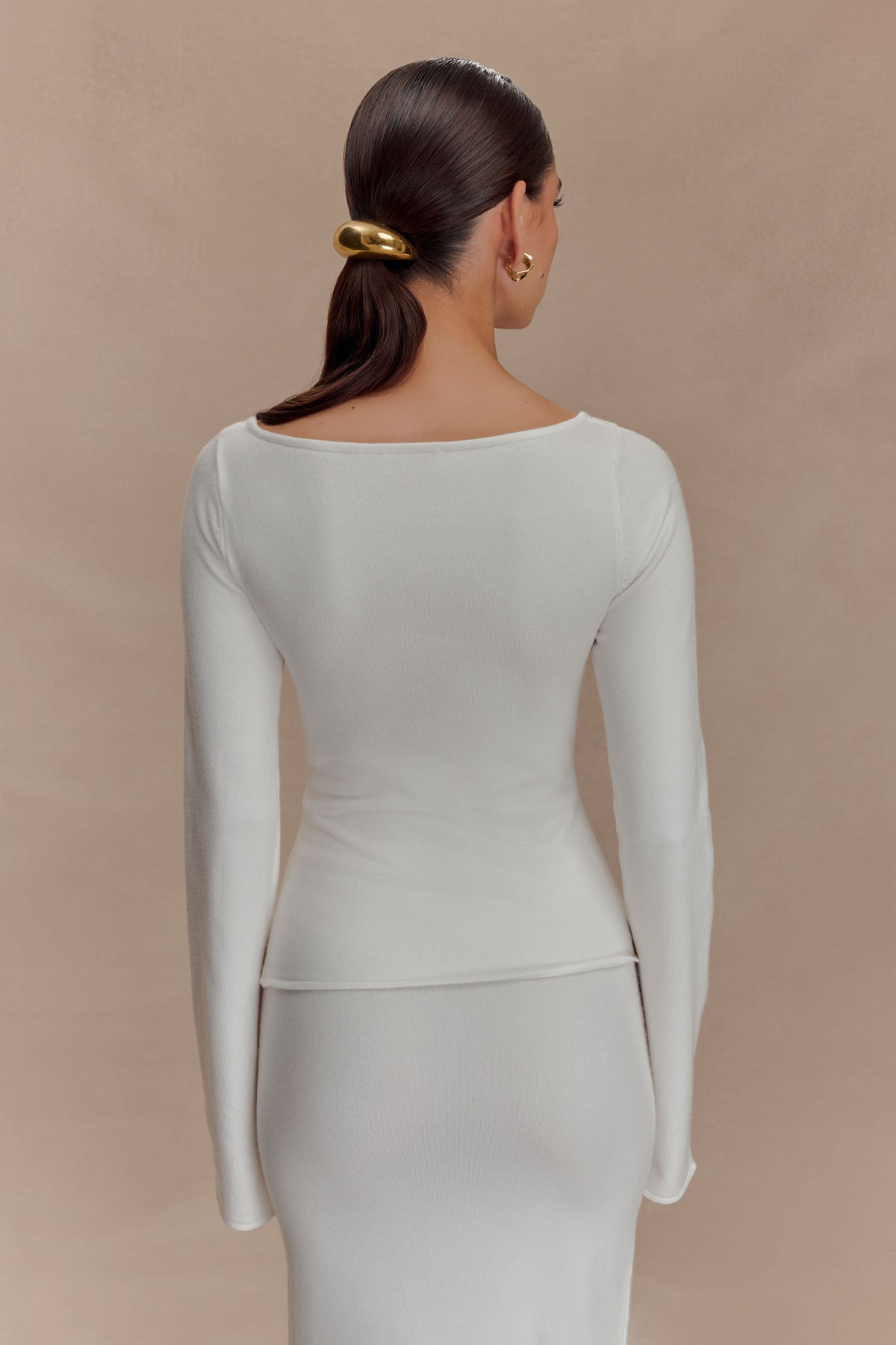 Alejandra Floral Long Sleeve Knit Top - White #2