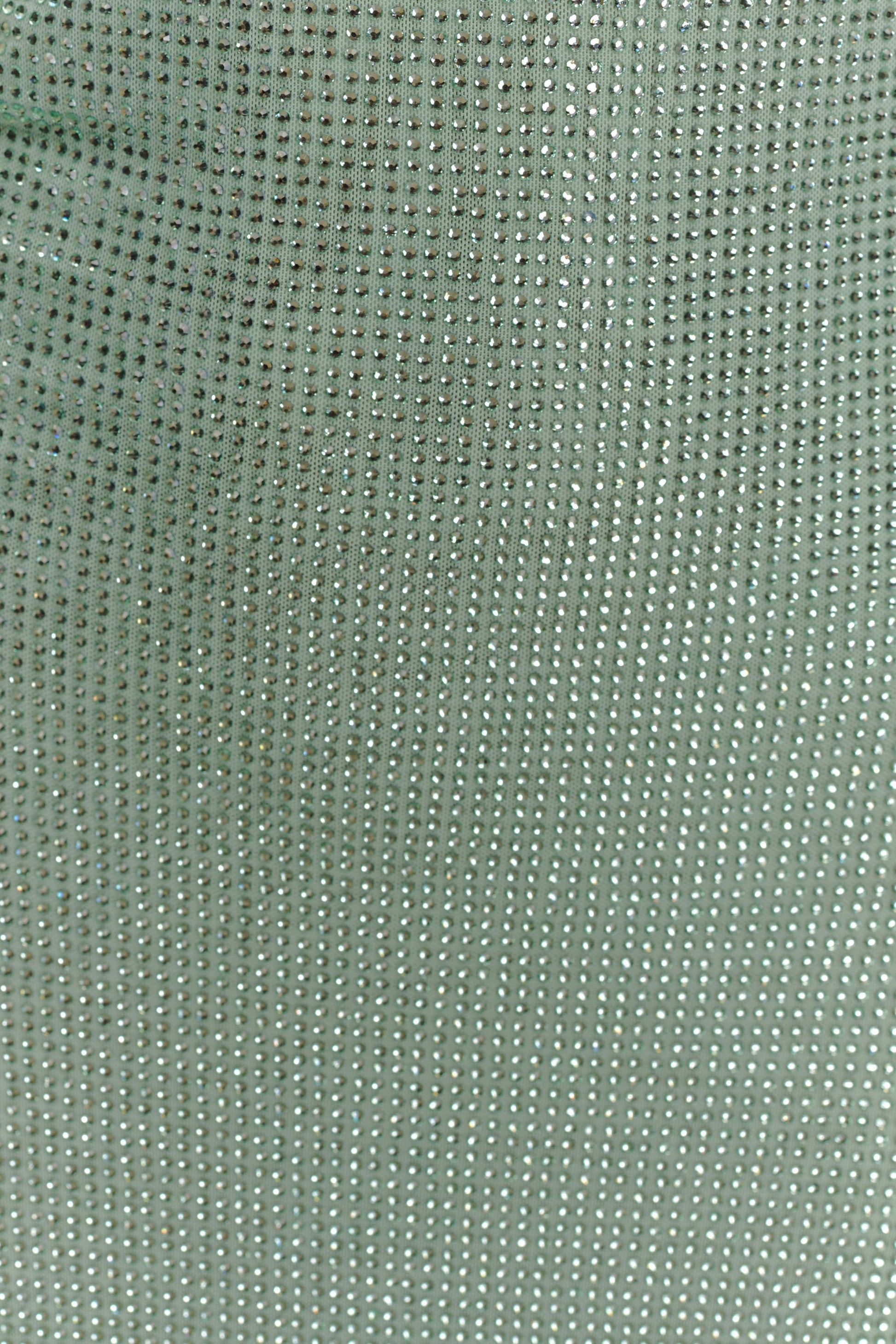 Genie Diamante Halter Midi Dress - Mint #6