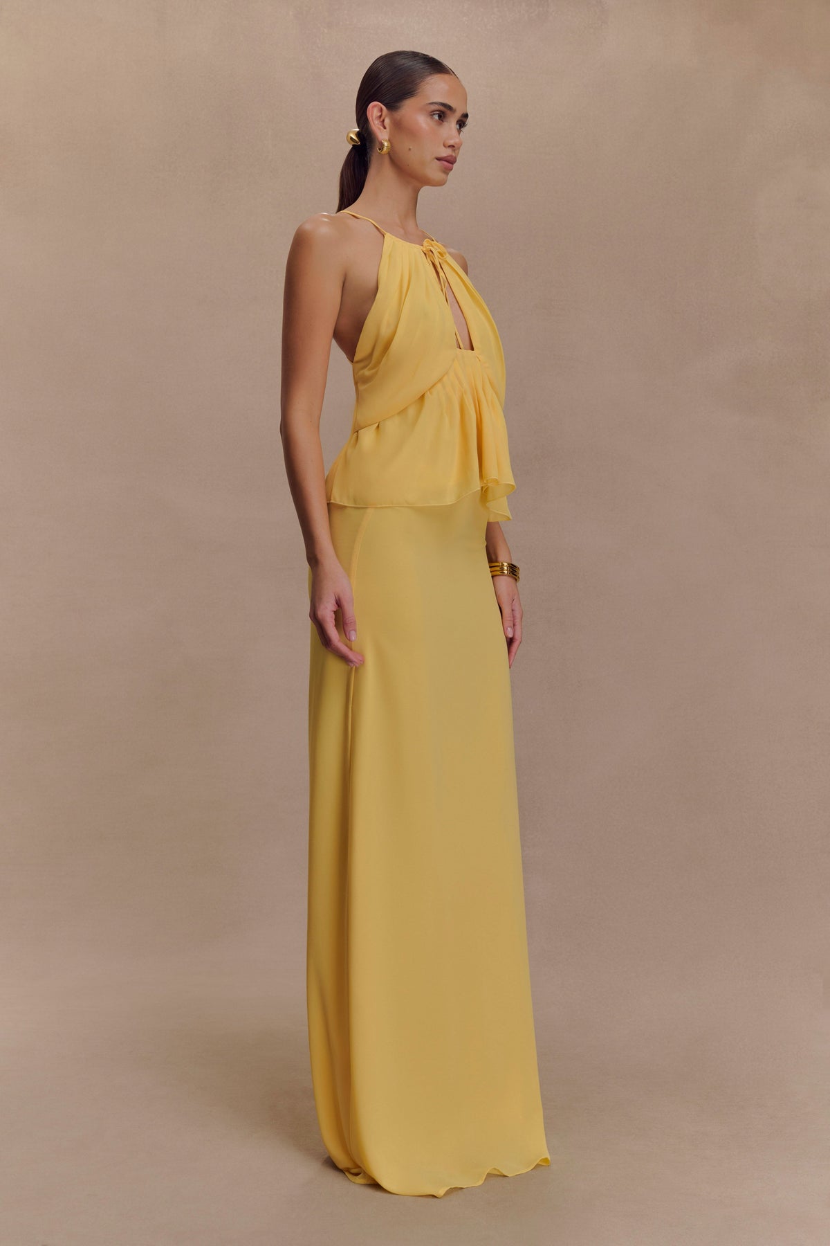 Katalina Chiffon Maxi Skirt - Butterscotch #4