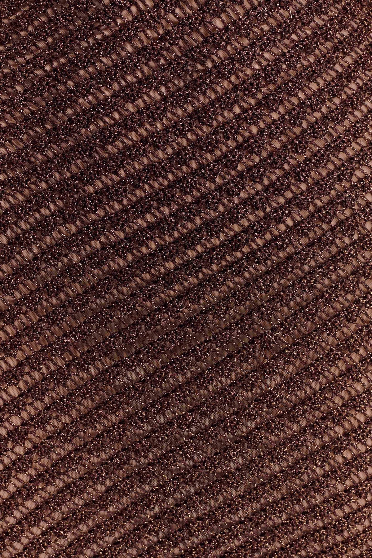 Raelynn Metallic Knit Fringe Midi Dress - Dark Chocolate #7