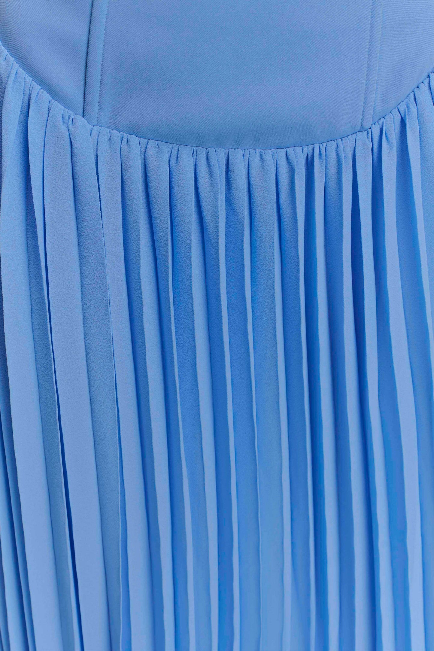 Stacie Pleated Halter Maxi Dress - Bright Blue