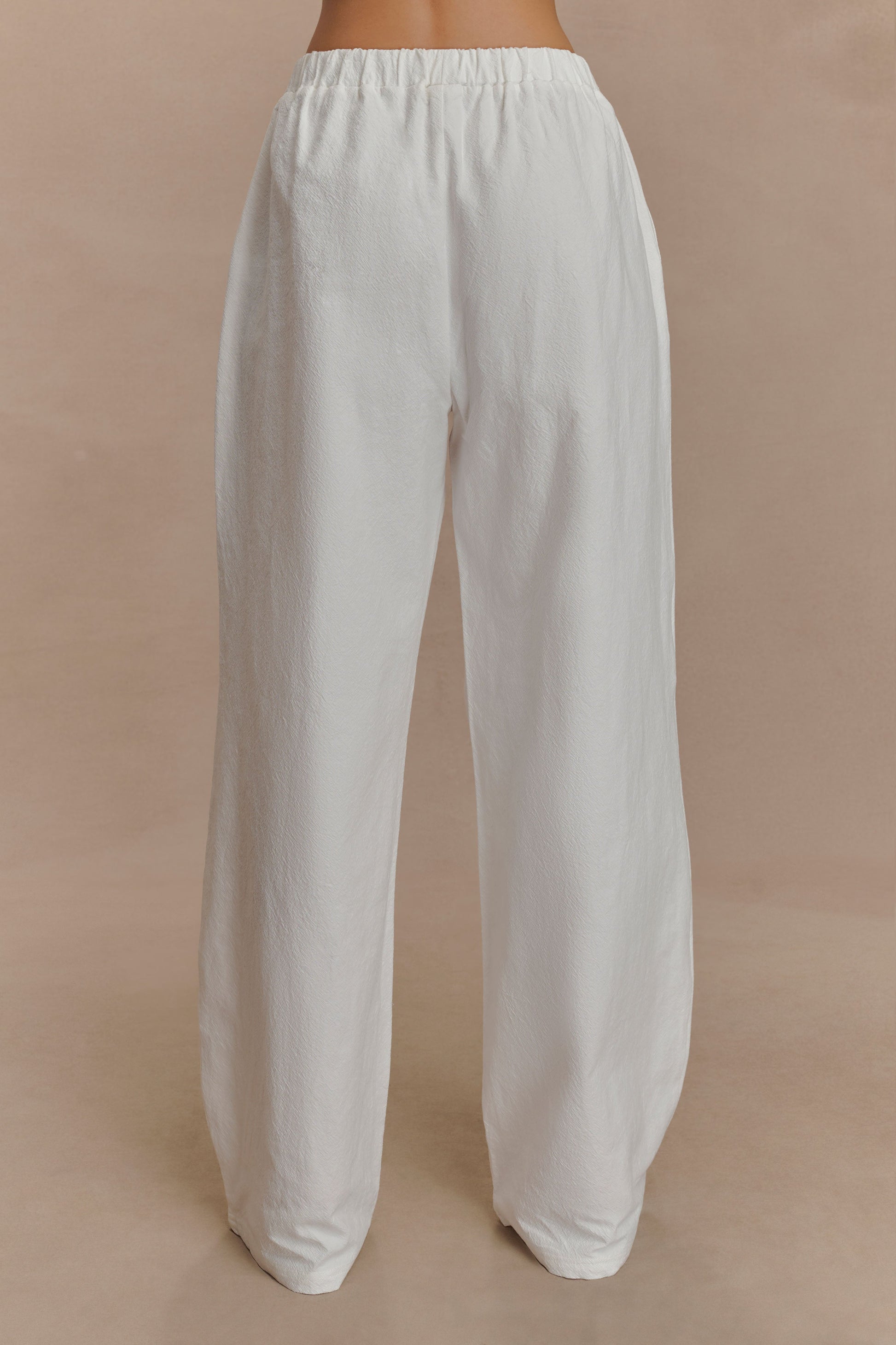 Janayia Cotton Wide Leg Pants - White #3