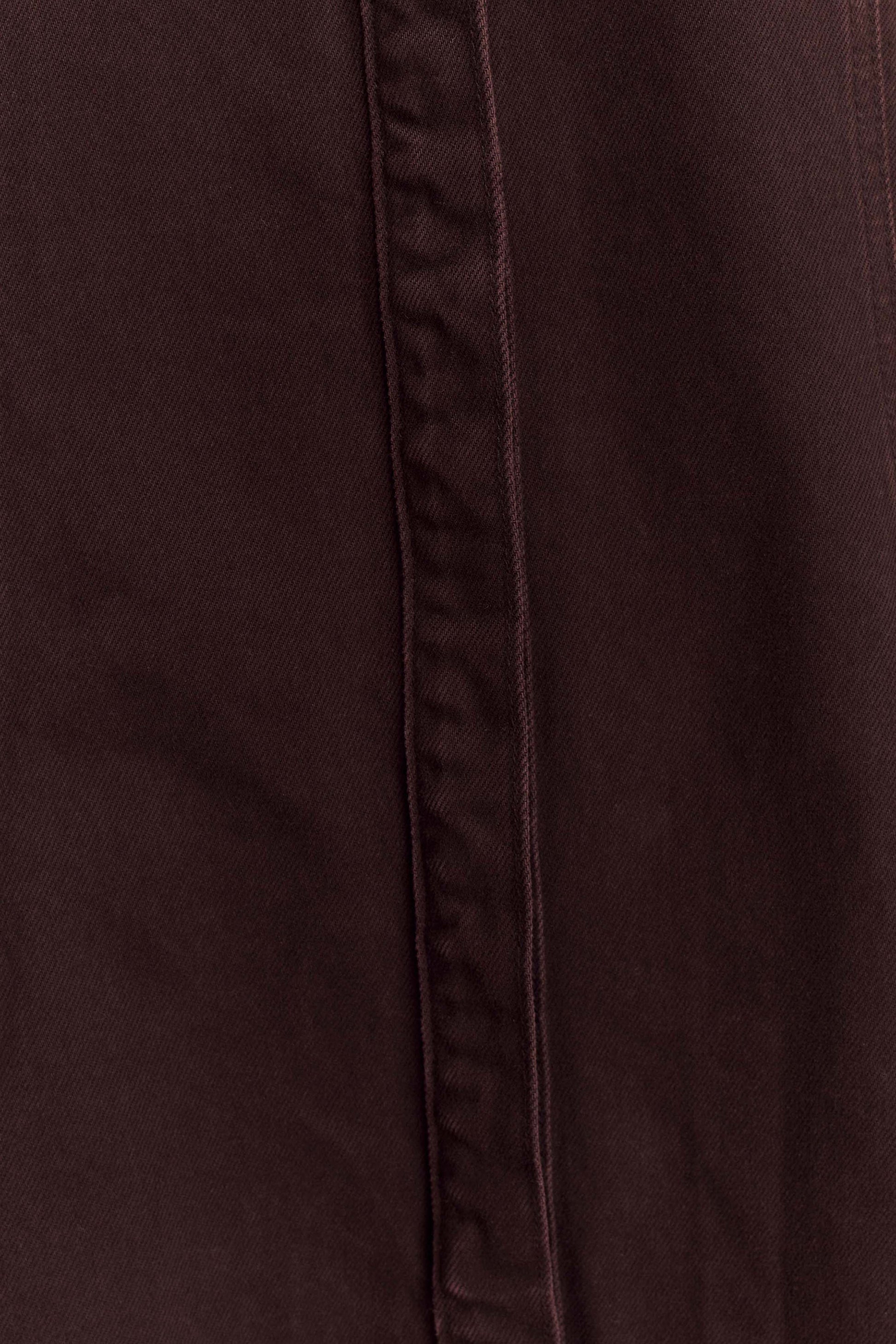 Maya Oversized Denim Shirt - Chocolate #9