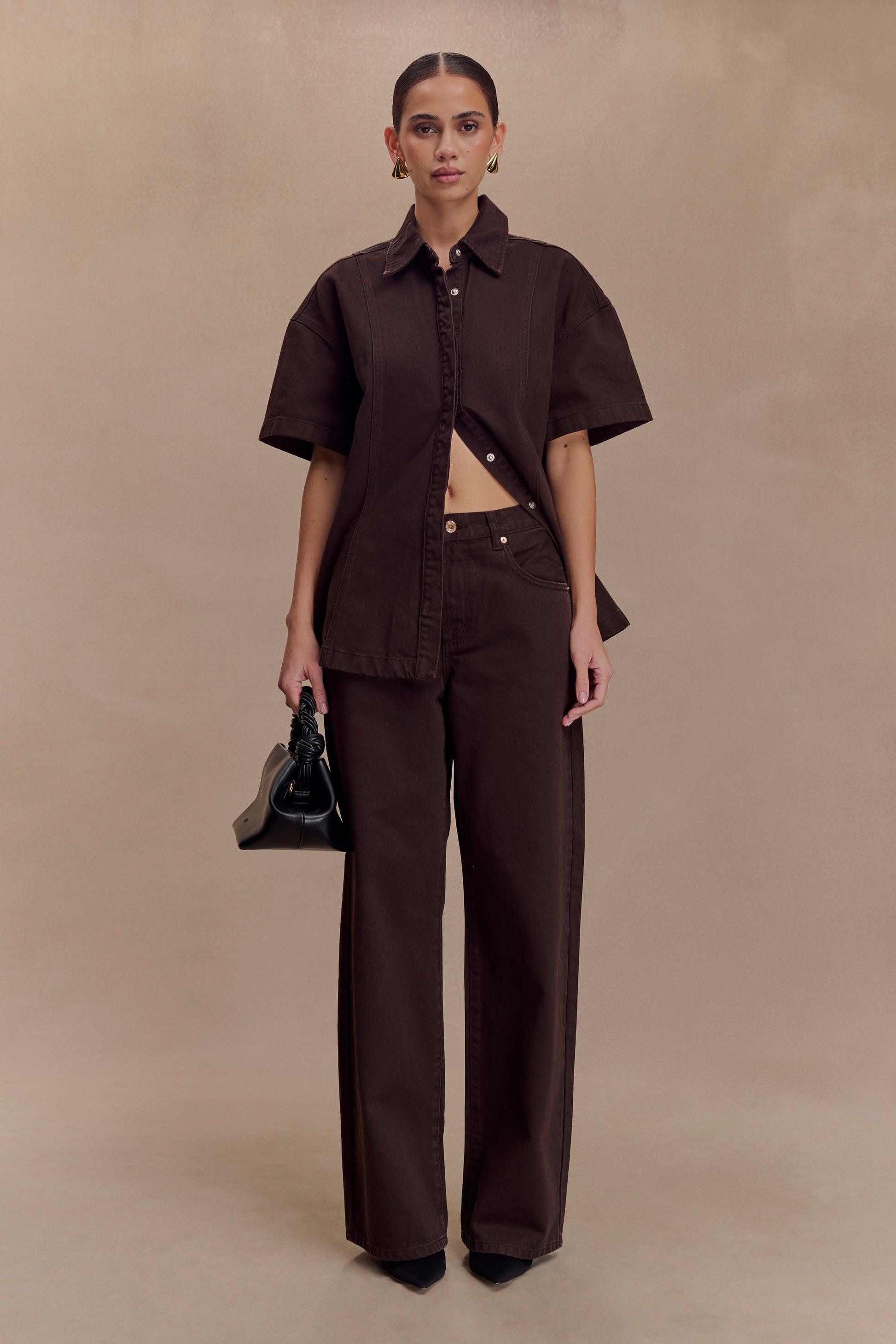 Mannon Mid Rise Denim Jeans - Chocolate #5