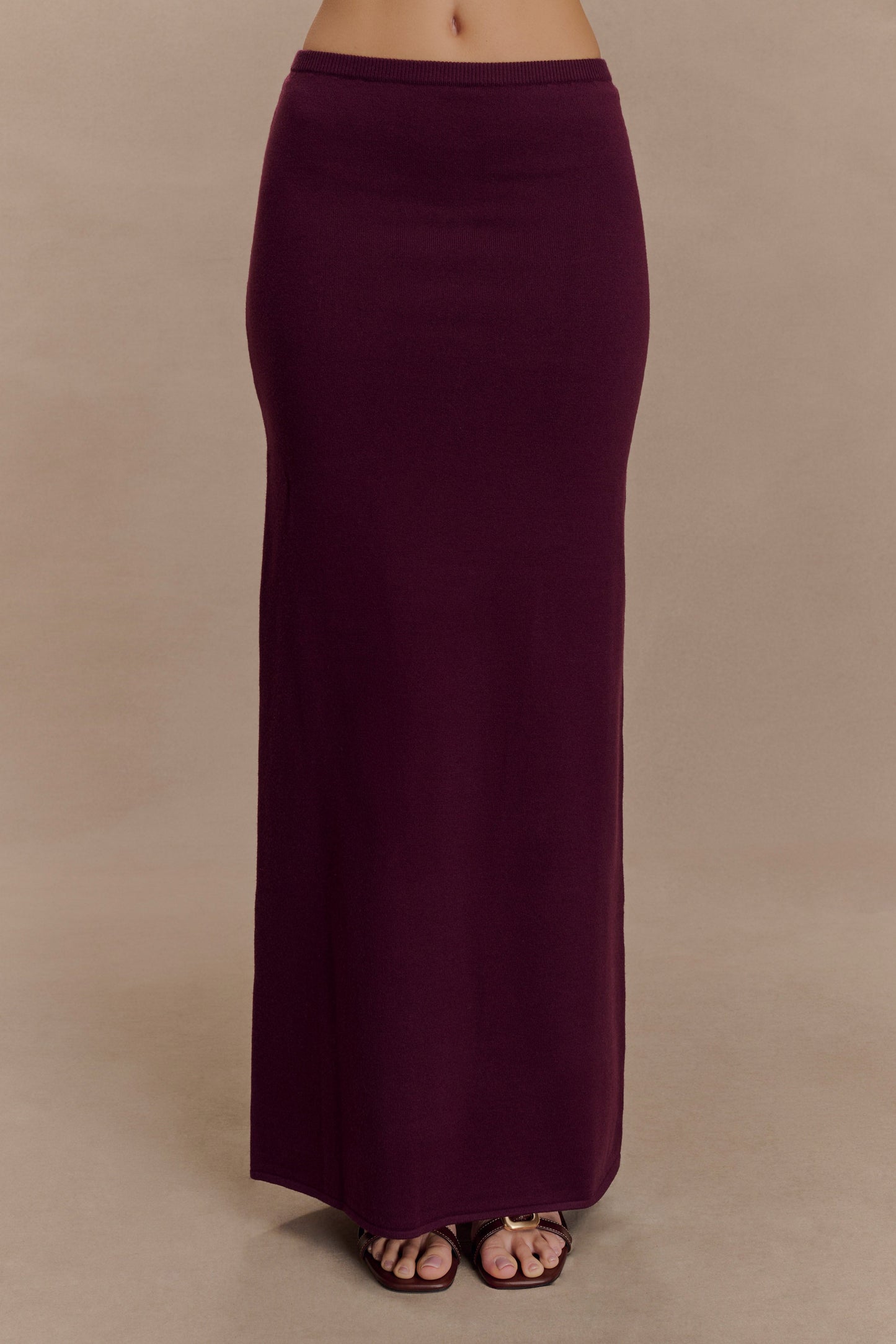 Miles Knit Maxi Skirt - Plum