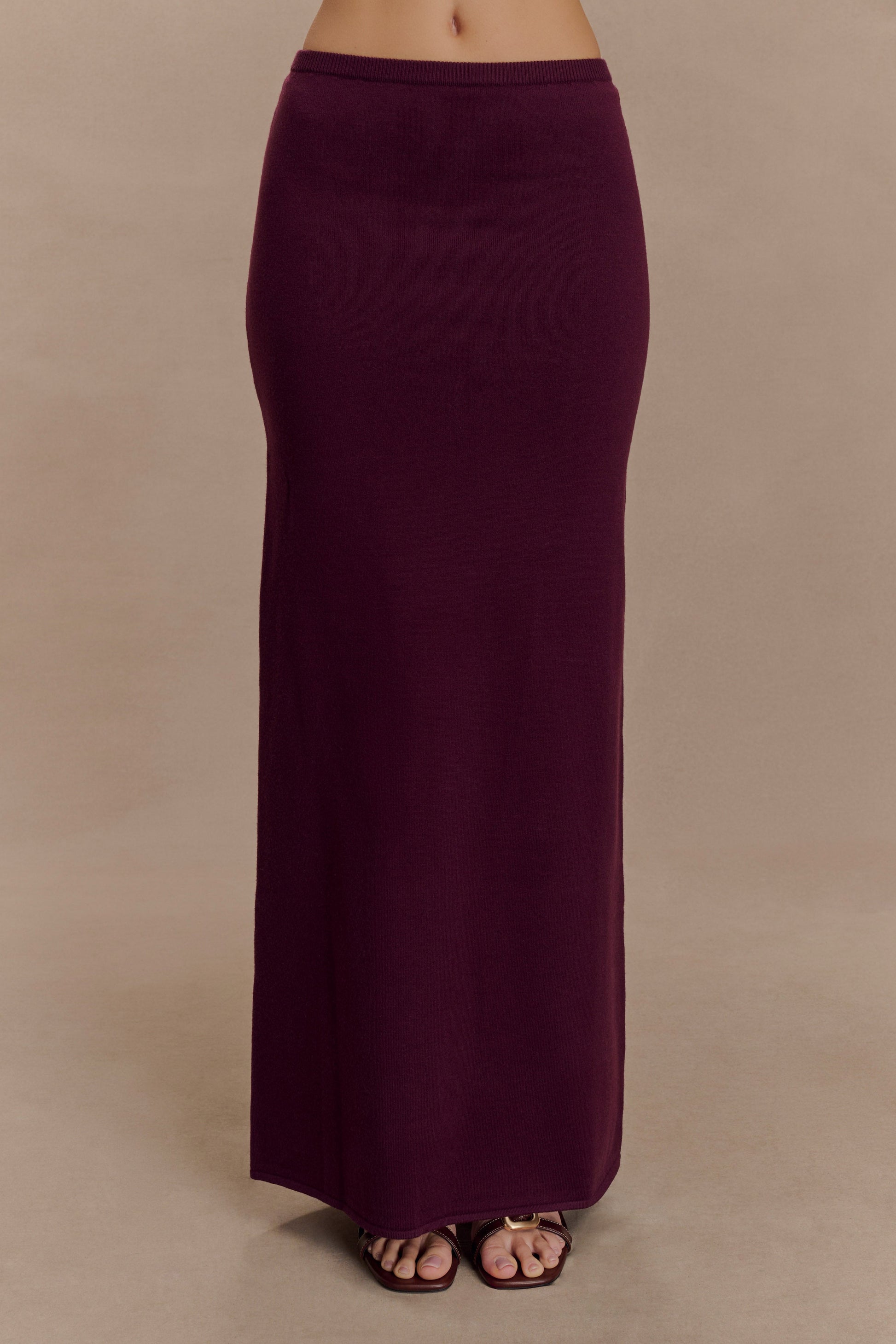 Miles Knit Maxi Skirt - Plum #4