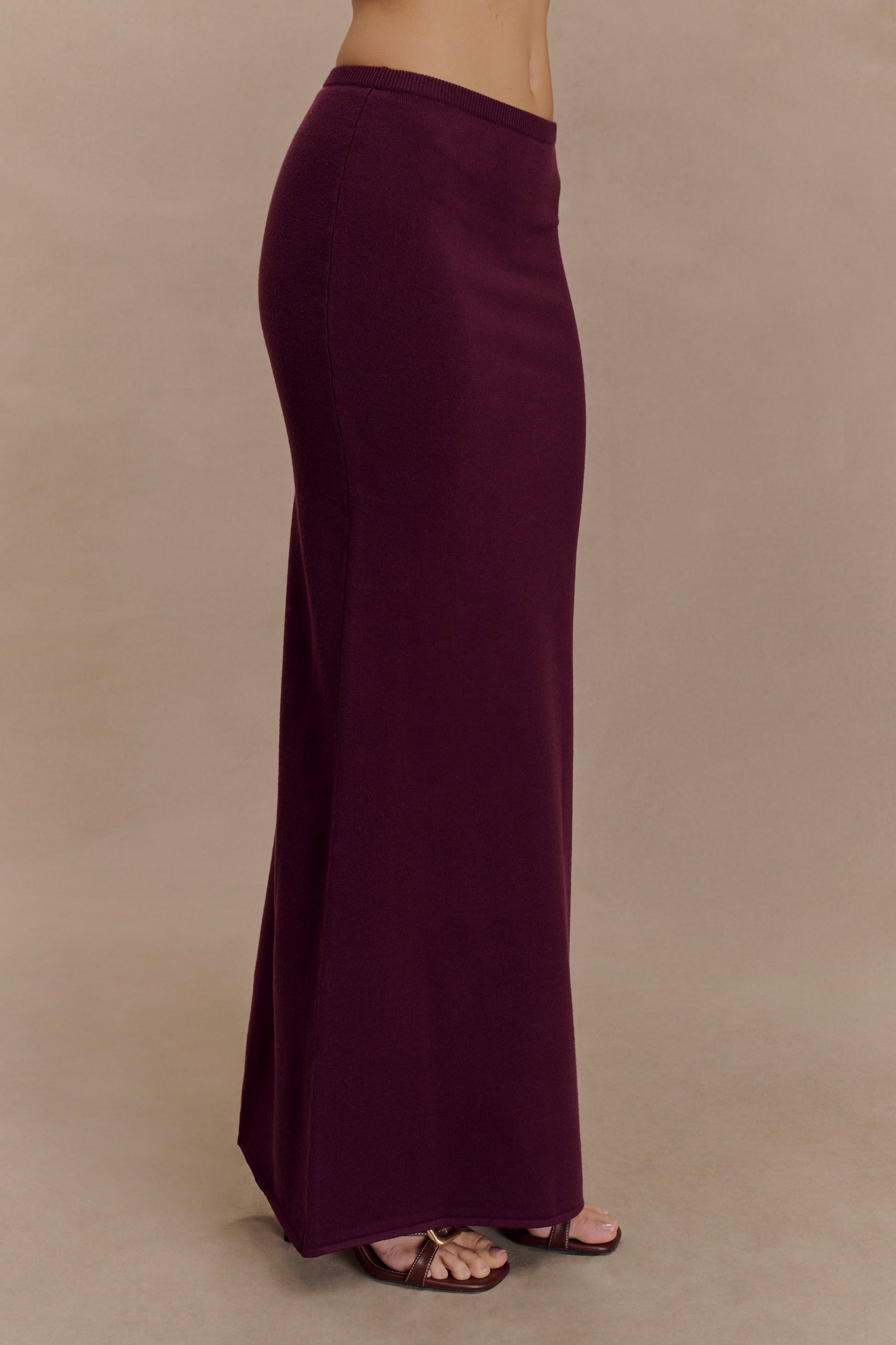 Miles Knit Maxi Skirt - Plum #5